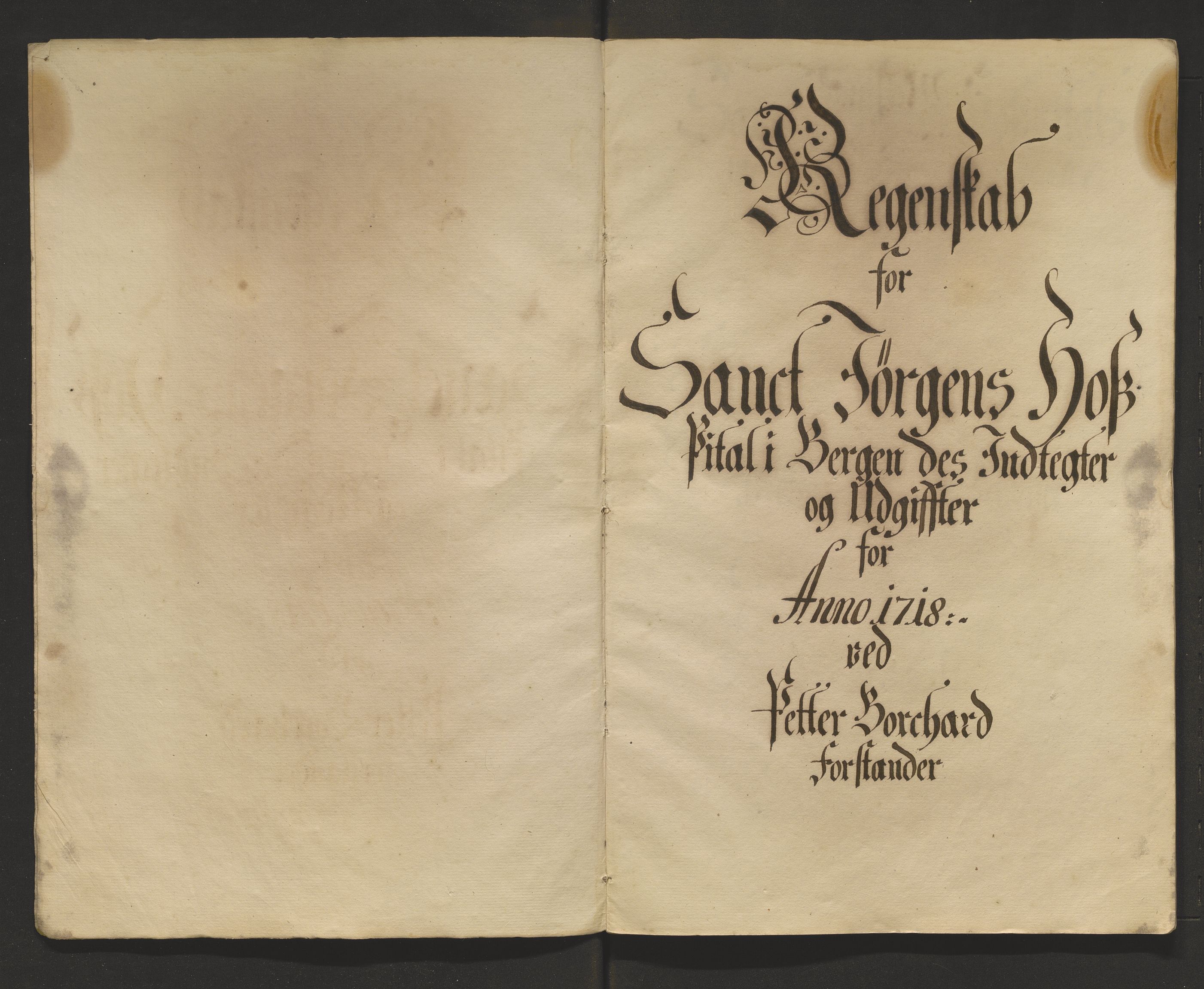 Stiftamtmannen i Bergen, SAB/A-100006/F/Fb/Fbe/0001 / Lnr. 1816 - St. Jørgens hospital: Rekneskapar, 1687-1724, p. 55