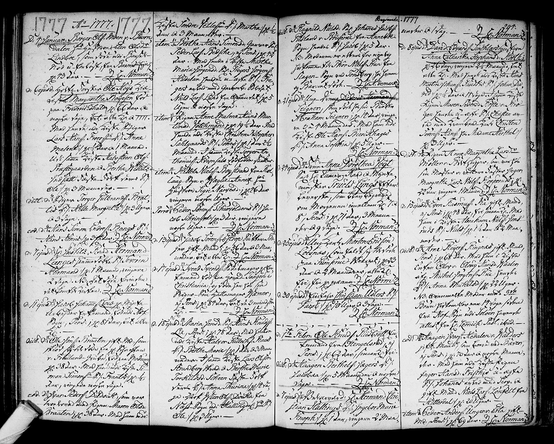 Kongsberg kirkebøker, SAKO/A-22/F/Fa/L0005: Parish register (official) no. I 5, 1769-1782, p. 294