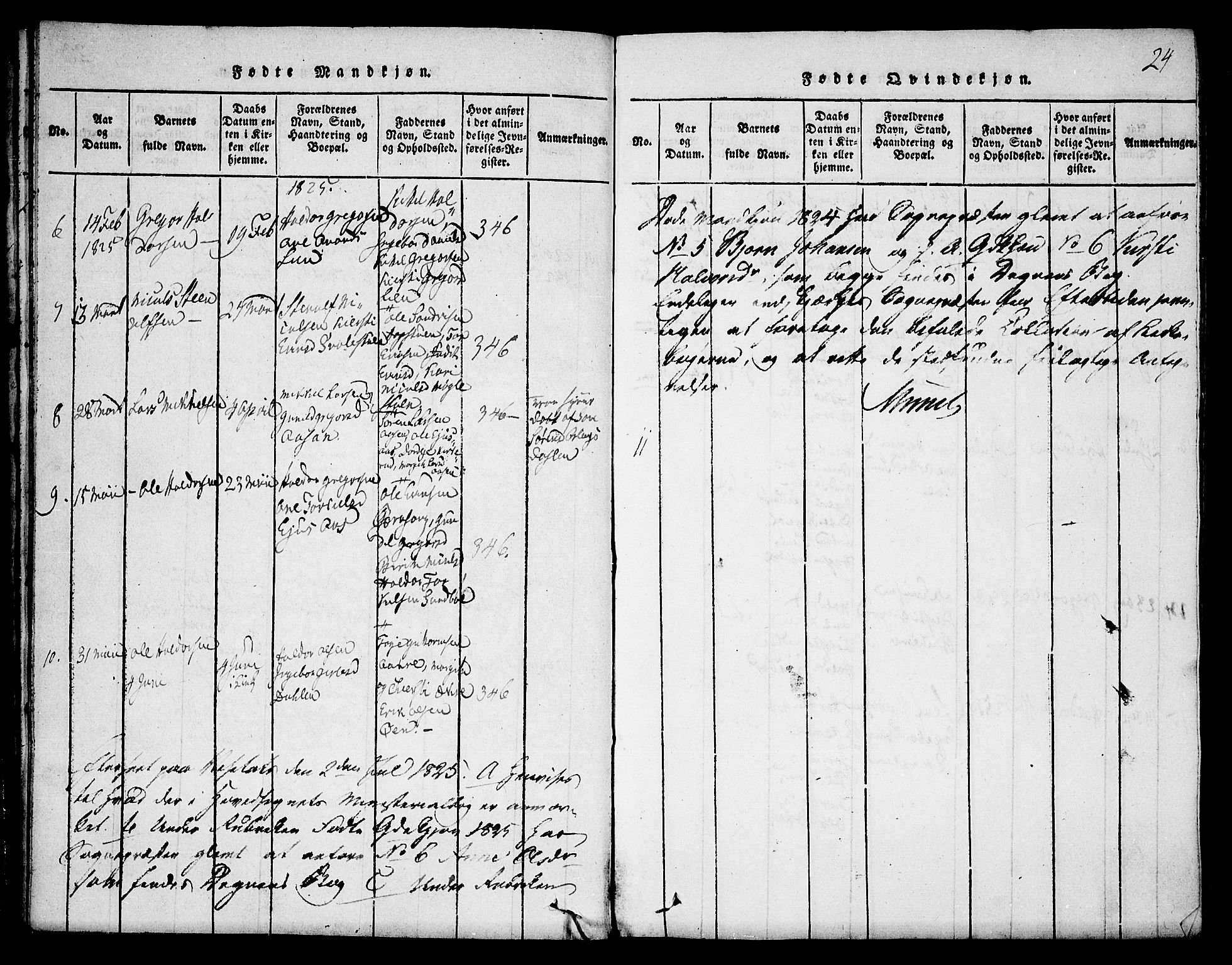Seljord kirkebøker, SAKO/A-20/F/Fb/L0001: Parish register (official) no. II 1, 1815-1831, p. 24