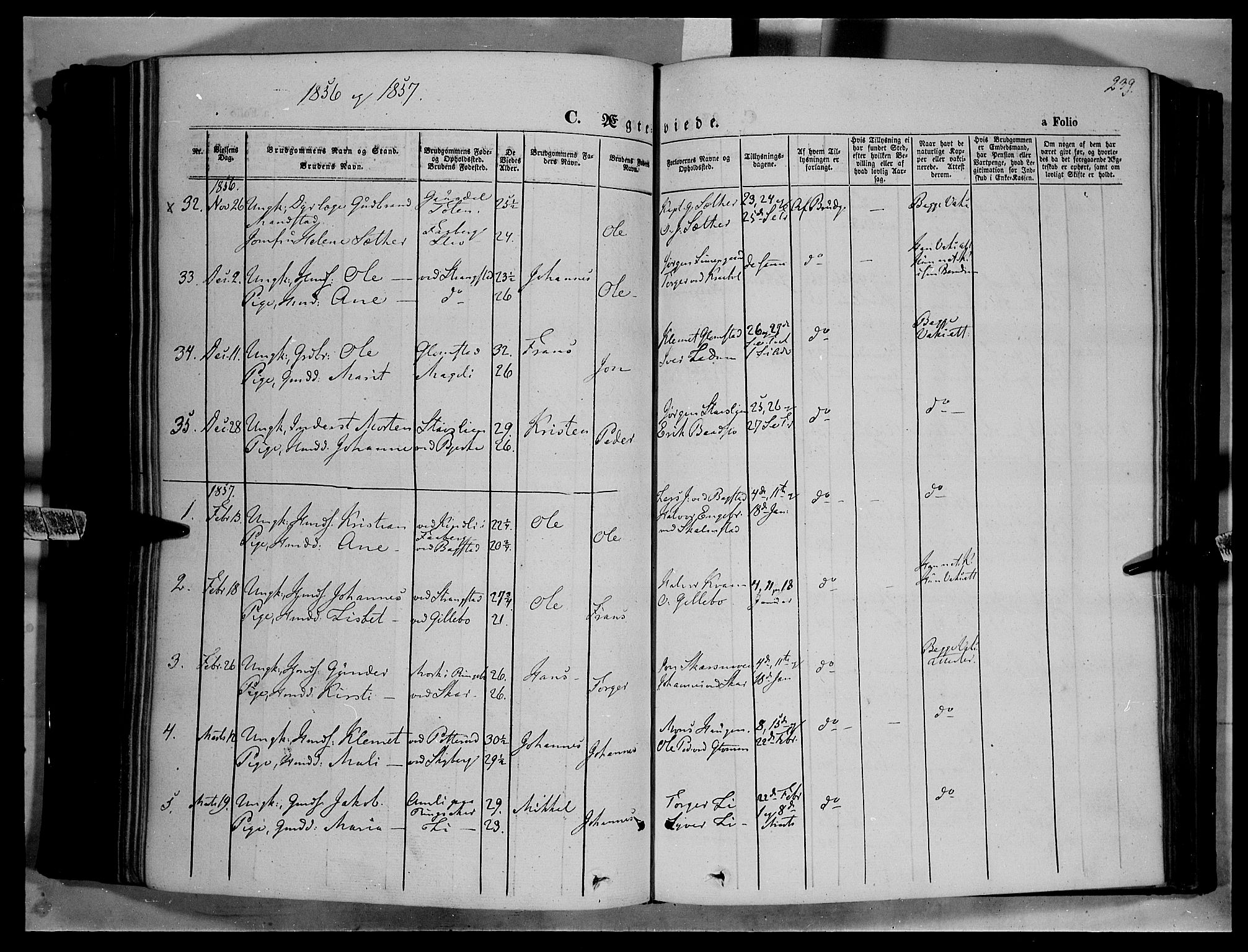 Øyer prestekontor, SAH/PREST-084/H/Ha/Haa/L0005: Parish register (official) no. 5, 1842-1857, p. 239