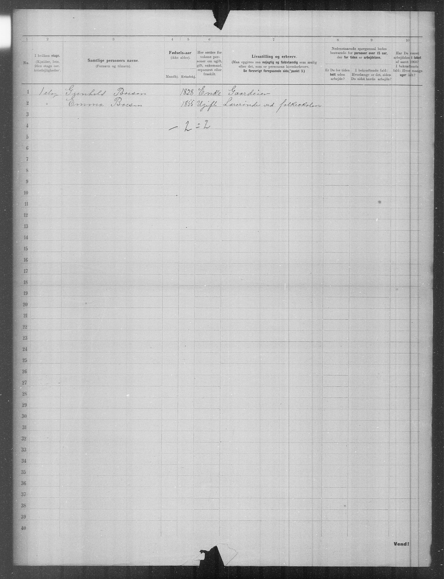 OBA, Municipal Census 1903 for Kristiania, 1903, p. 8467