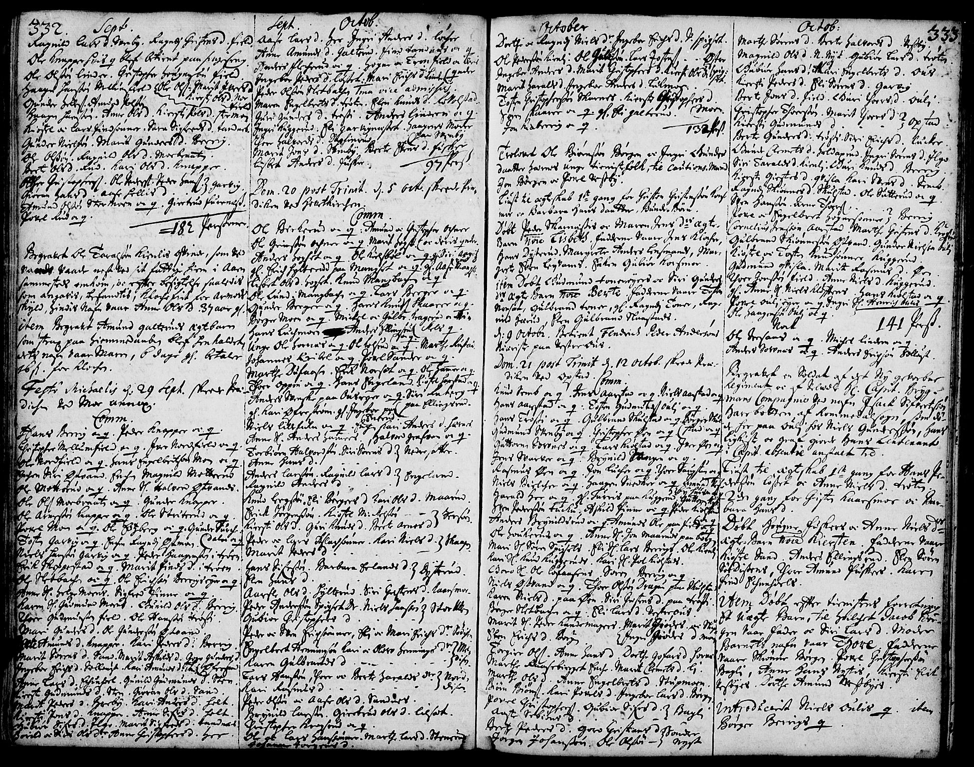 Strøm-Odalen prestekontor, AV/SAH-PREST-028/H/Ha/Haa/L0001: Parish register (official) no. 1, 1689-1715, p. 332-333