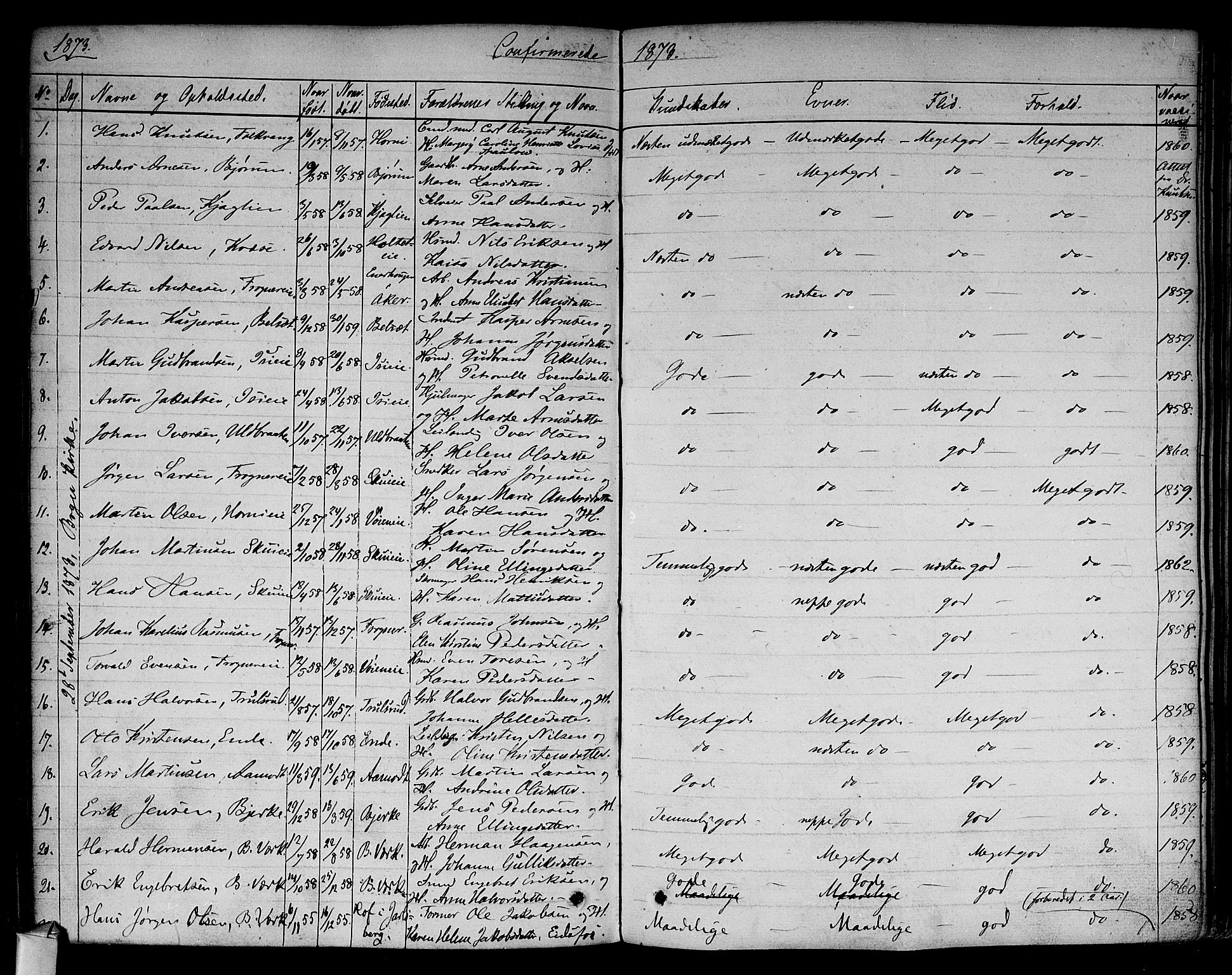 Asker prestekontor Kirkebøker, AV/SAO-A-10256a/F/Fa/L0009: Parish register (official) no. I 9, 1825-1878, p. 299