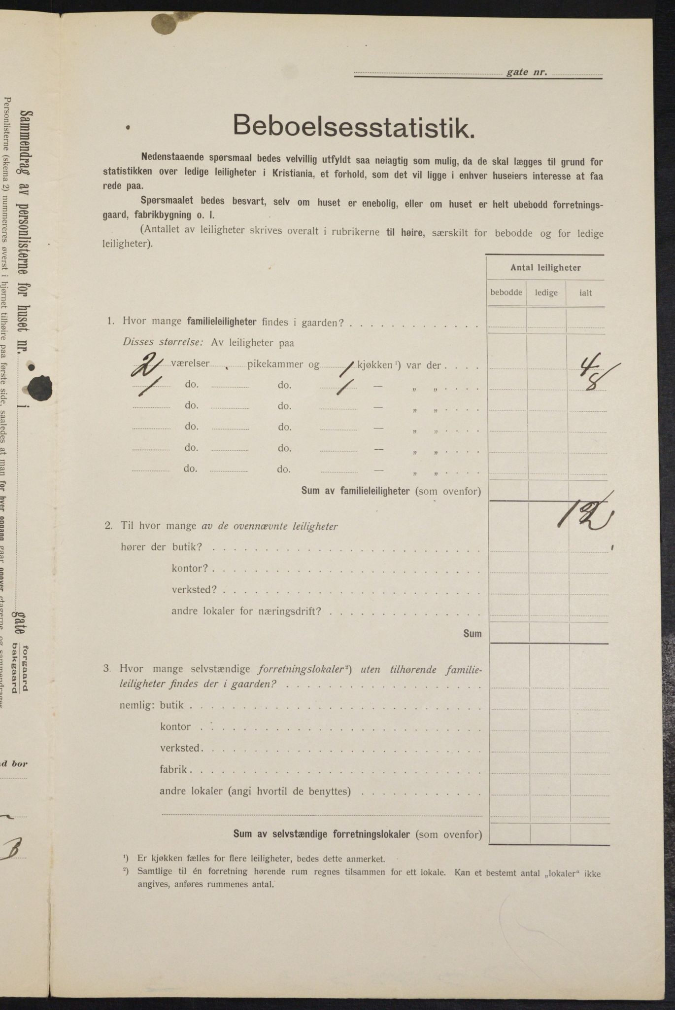 OBA, Municipal Census 1912 for Kristiania, 1912, p. 129423