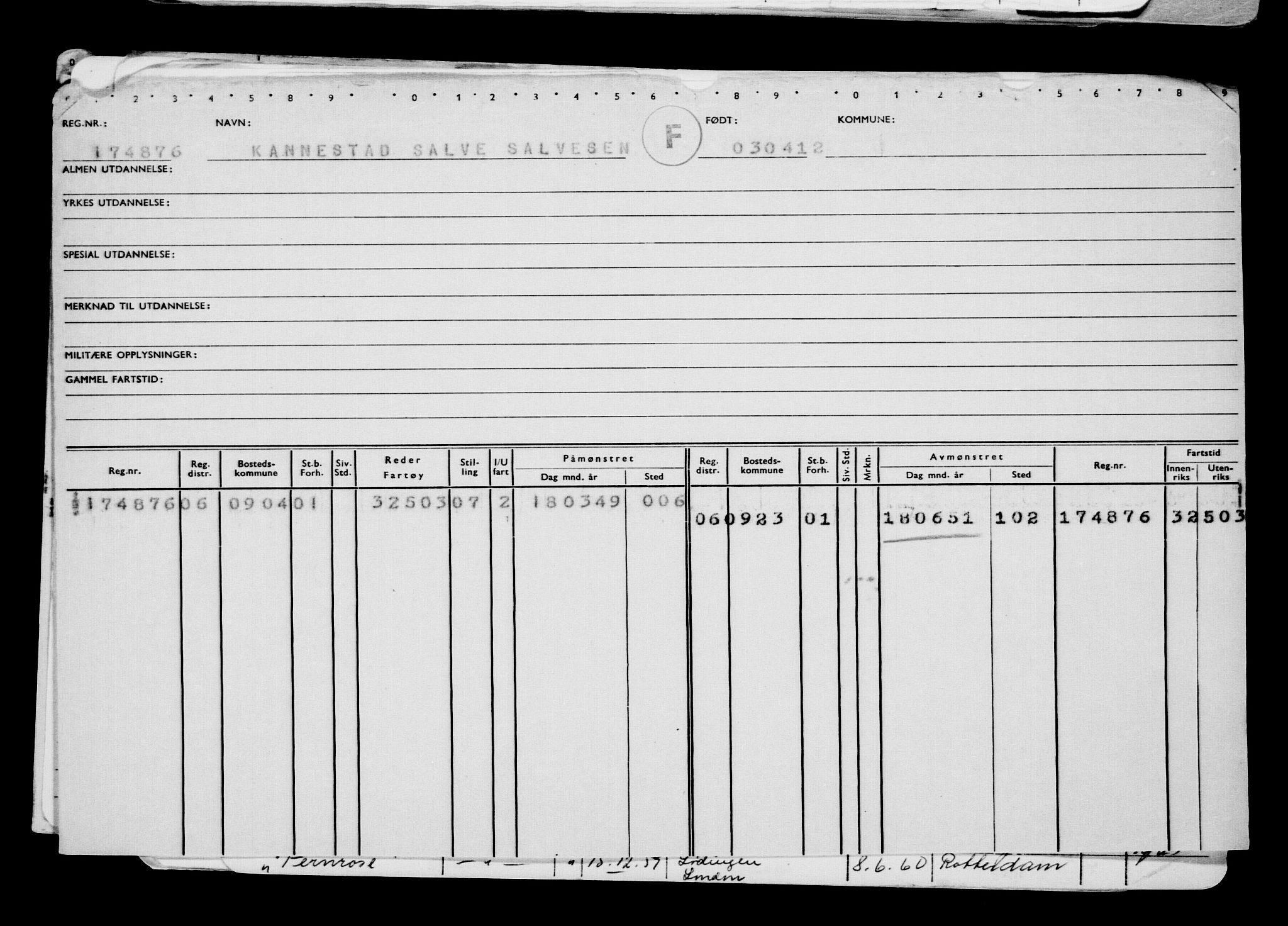 Direktoratet for sjømenn, AV/RA-S-3545/G/Gb/L0103: Hovedkort, 1912, p. 598