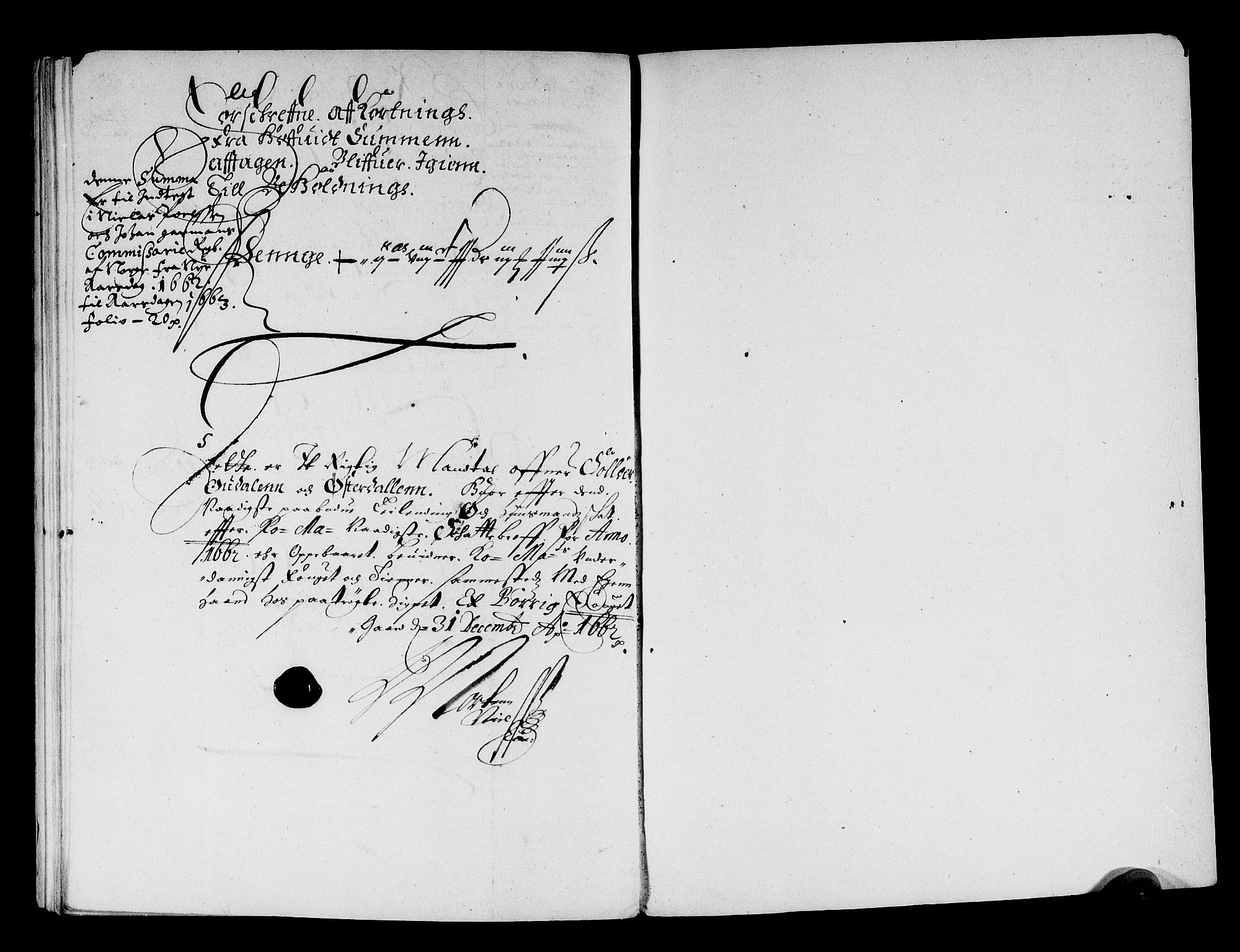 Rentekammeret inntil 1814, Reviderte regnskaper, Stiftamtstueregnskaper, Landkommissariatet på Akershus og Akershus stiftamt, AV/RA-EA-5869/R/Ra/L0010: Landkommissariatet på Akershus, 1662