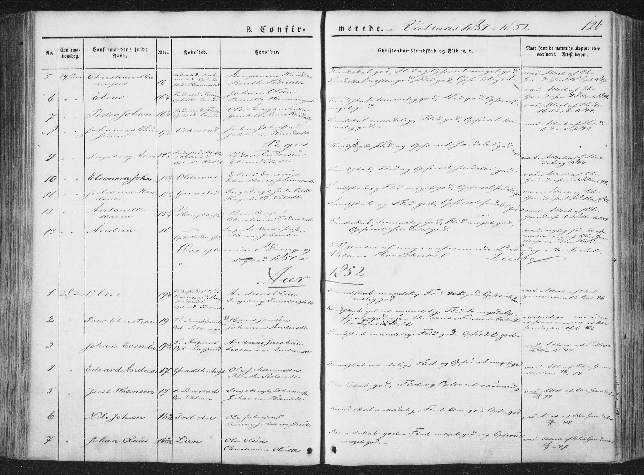 Ministerialprotokoller, klokkerbøker og fødselsregistre - Nordland, AV/SAT-A-1459/810/L0144: Parish register (official) no. 810A07 /1, 1841-1862, p. 126