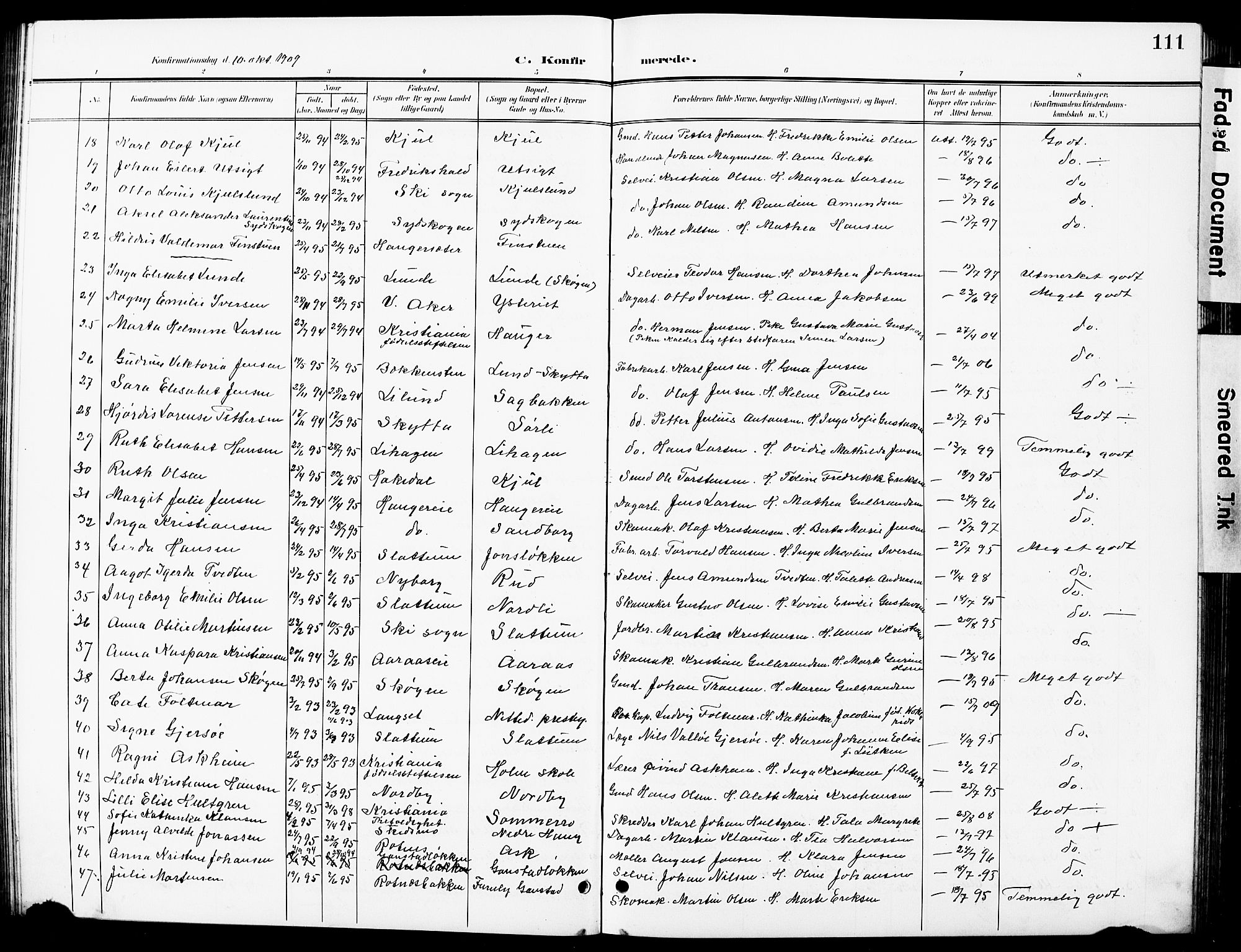 Nittedal prestekontor Kirkebøker, SAO/A-10365a/G/Ga/L0003: Parish register (copy) no. I 3, 1902-1929, p. 111
