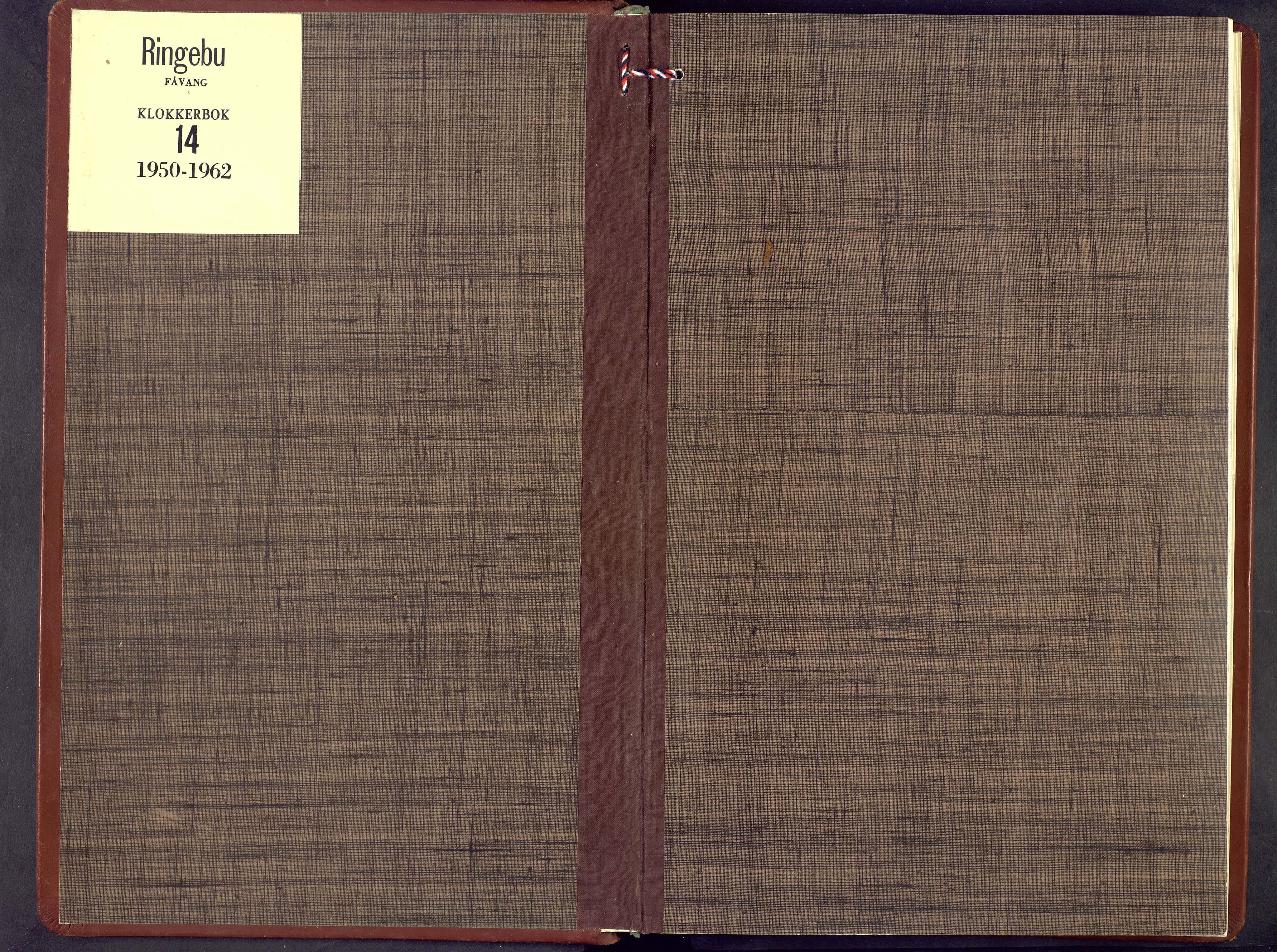 Ringebu prestekontor, SAH/PREST-082/H/Ha/Hab/L0014: Parish register (copy) no. 14, 1950-1962
