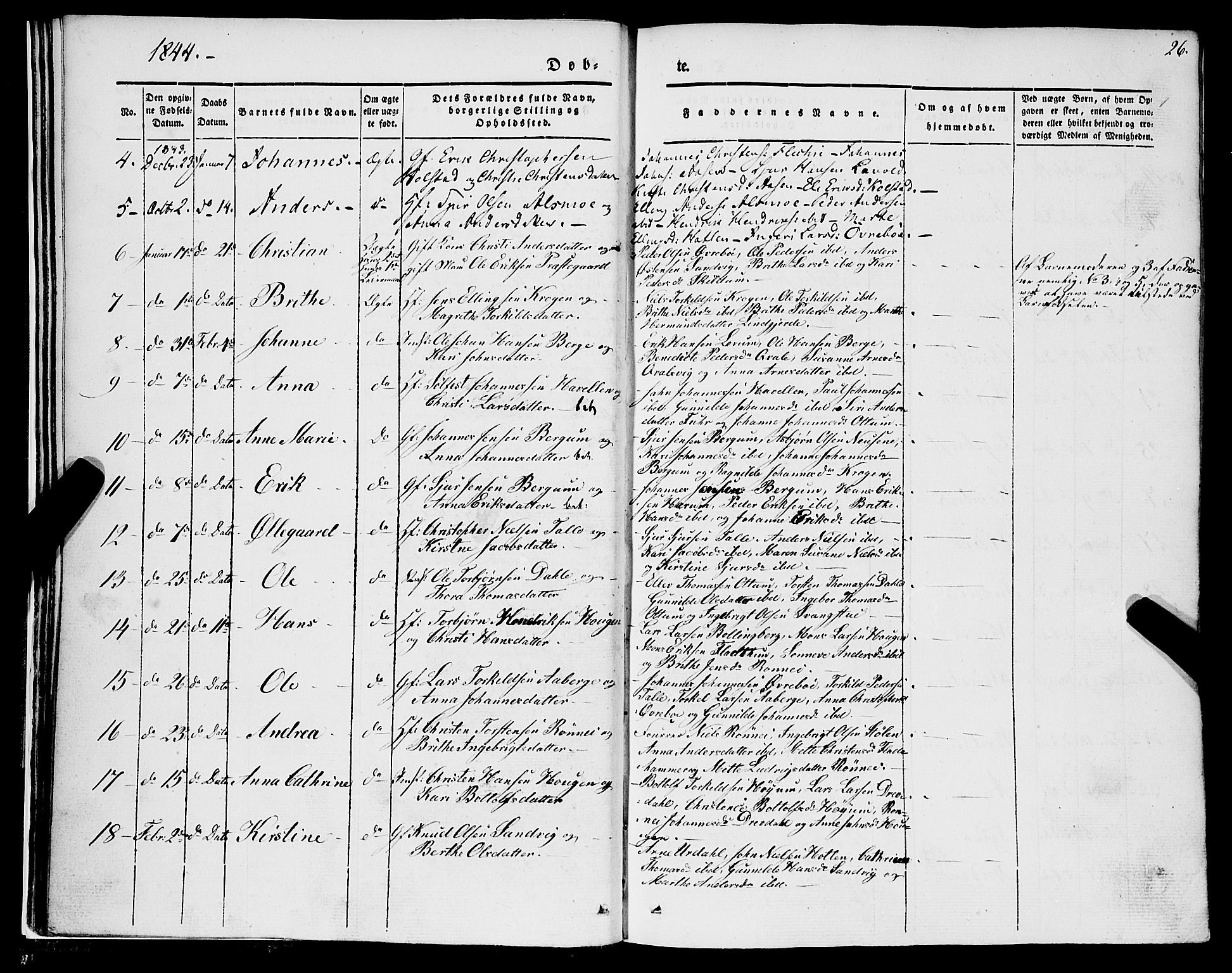 Luster sokneprestembete, AV/SAB-A-81101/H/Haa/Haaa/L0006: Parish register (official) no. A 6, 1840-1848, p. 26