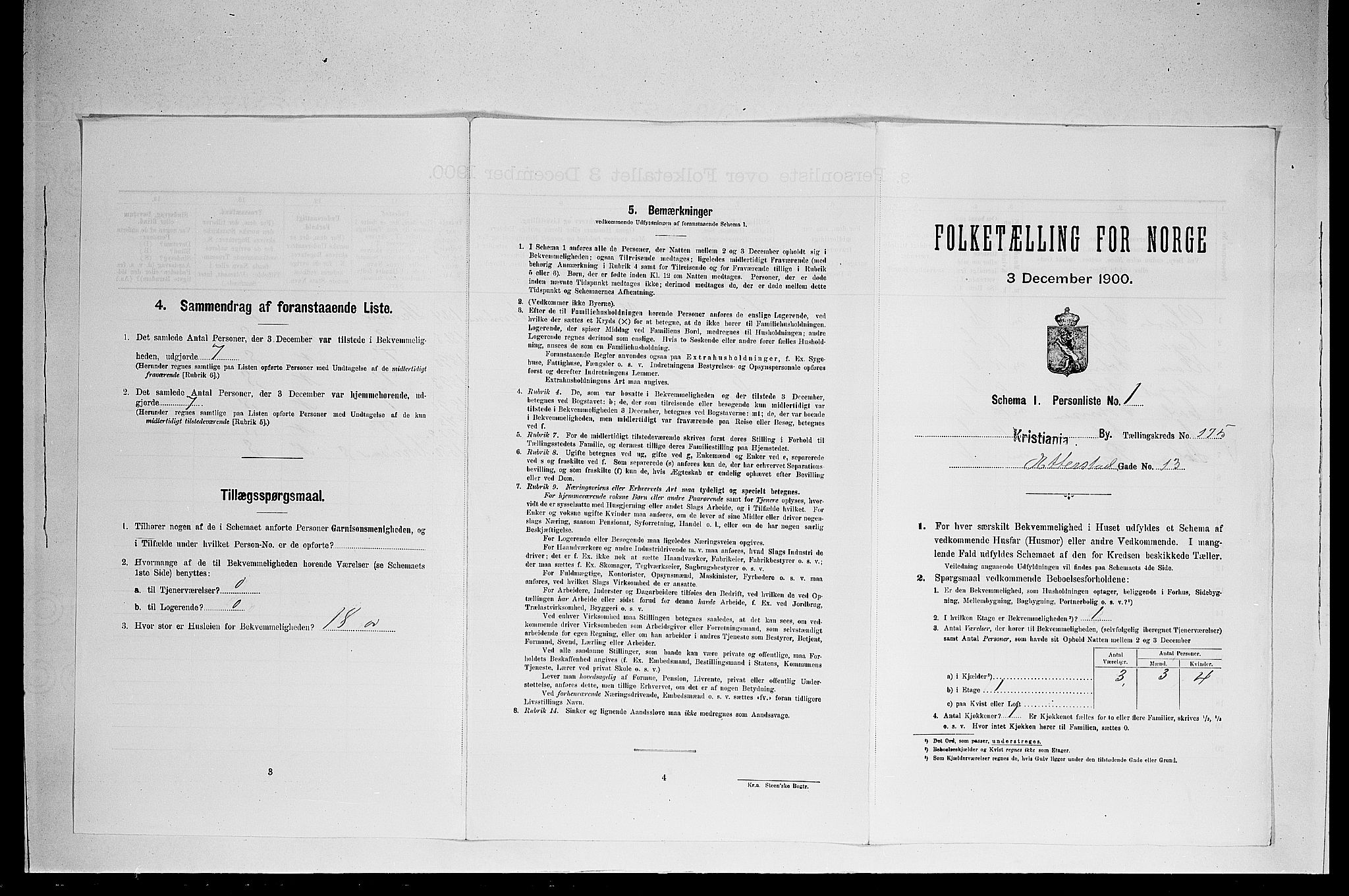 SAO, 1900 census for Kristiania, 1900, p. 21242