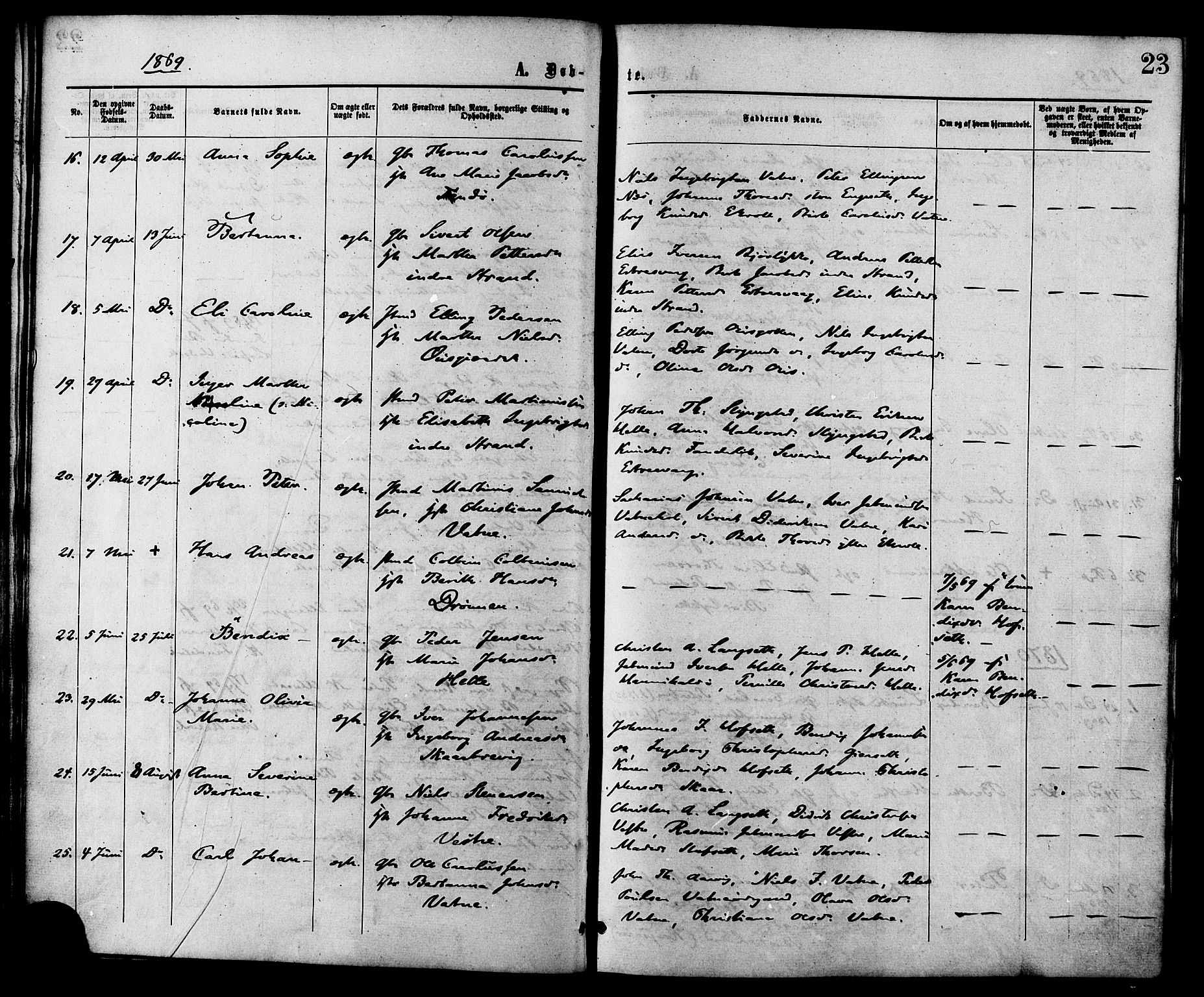 Ministerialprotokoller, klokkerbøker og fødselsregistre - Møre og Romsdal, AV/SAT-A-1454/525/L0373: Parish register (official) no. 525A03, 1864-1879, p. 23