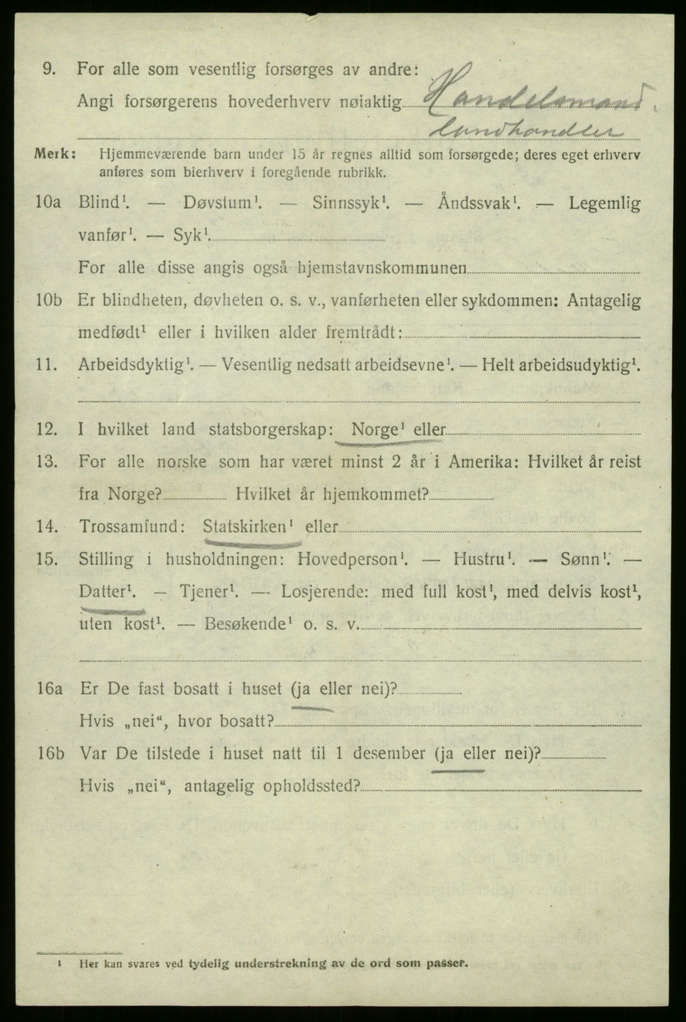 SAB, 1920 census for Gaular, 1920, p. 1807