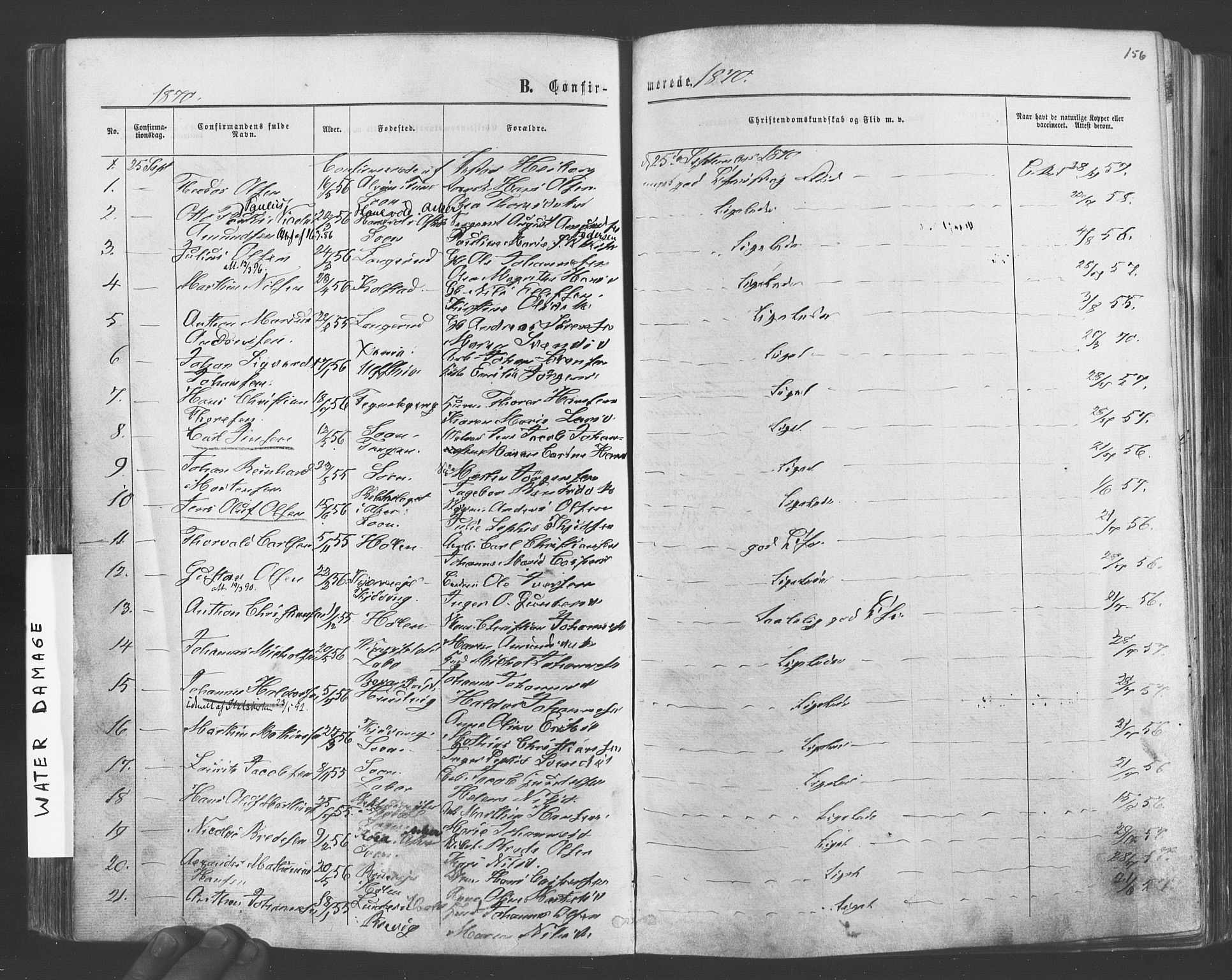 Vestby prestekontor Kirkebøker, AV/SAO-A-10893/F/Fa/L0008: Parish register (official) no. I 8, 1863-1877, p. 156