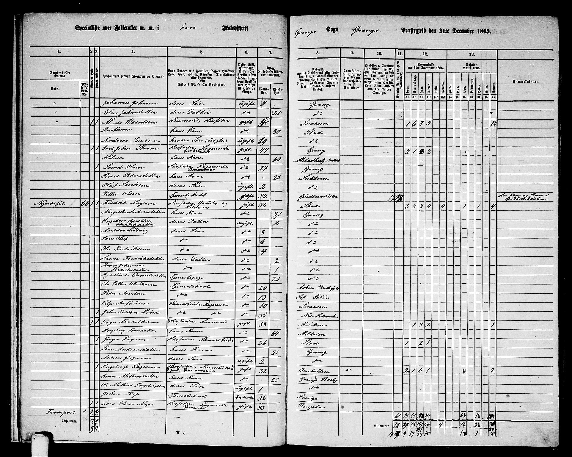 RA, 1865 census for Grong, 1865, p. 15