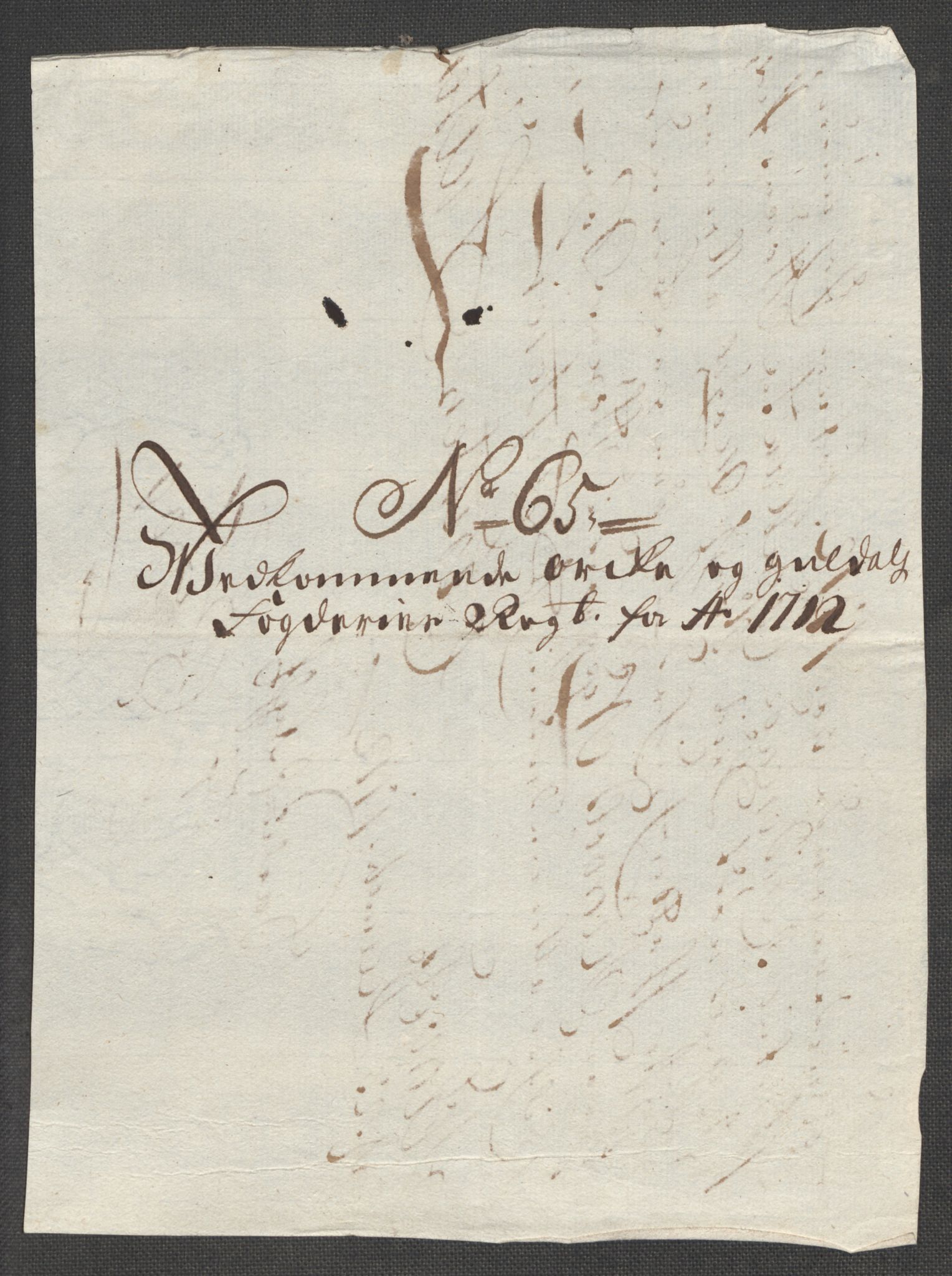 Rentekammeret inntil 1814, Reviderte regnskaper, Fogderegnskap, AV/RA-EA-4092/R60/L3963: Fogderegnskap Orkdal og Gauldal, 1712, p. 475