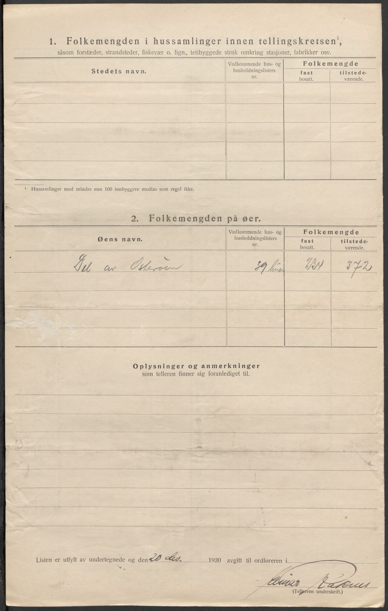 SAB, 1920 census for Hamre, 1920, p. 25
