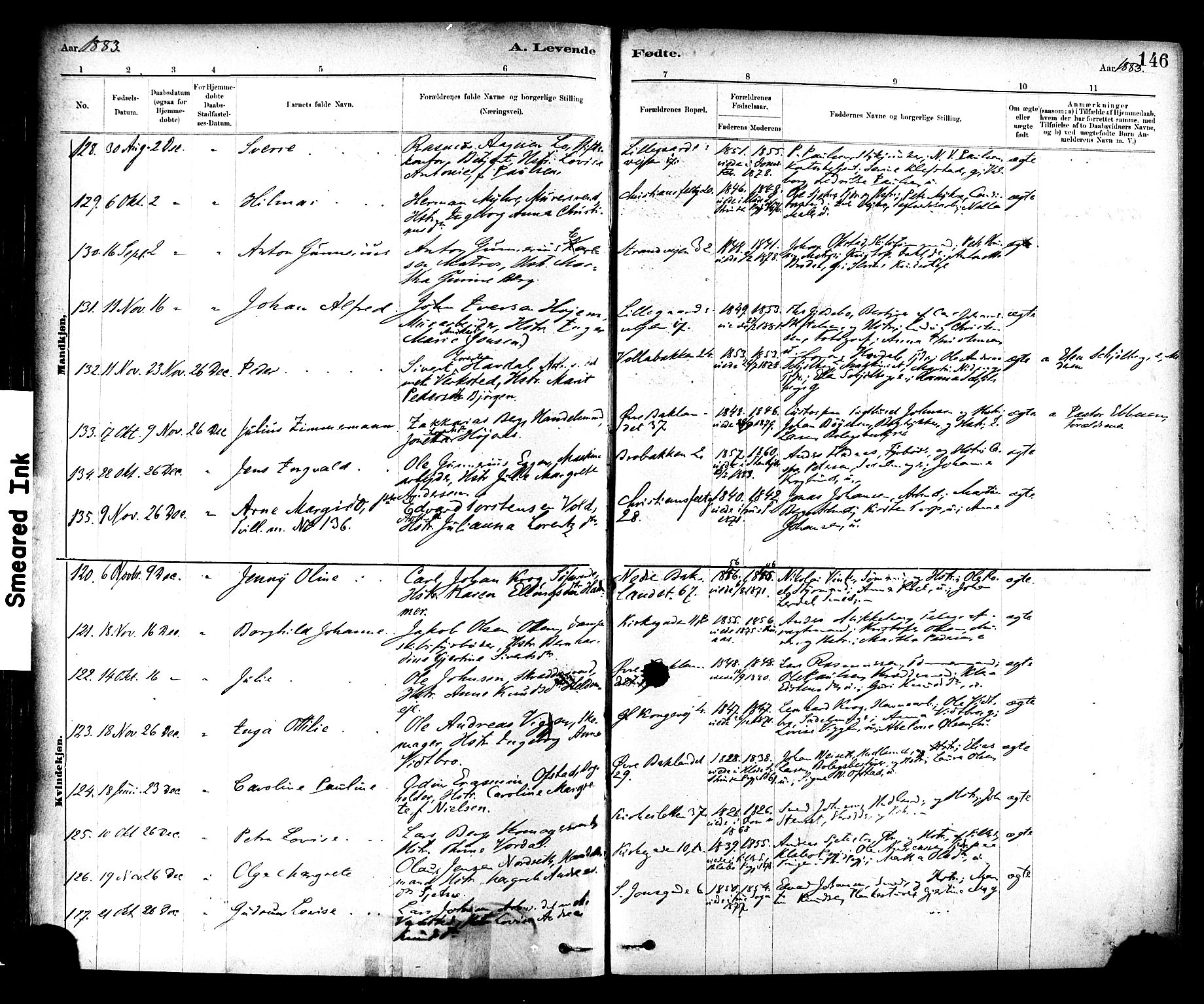Ministerialprotokoller, klokkerbøker og fødselsregistre - Sør-Trøndelag, SAT/A-1456/604/L0188: Parish register (official) no. 604A09, 1878-1892, p. 146
