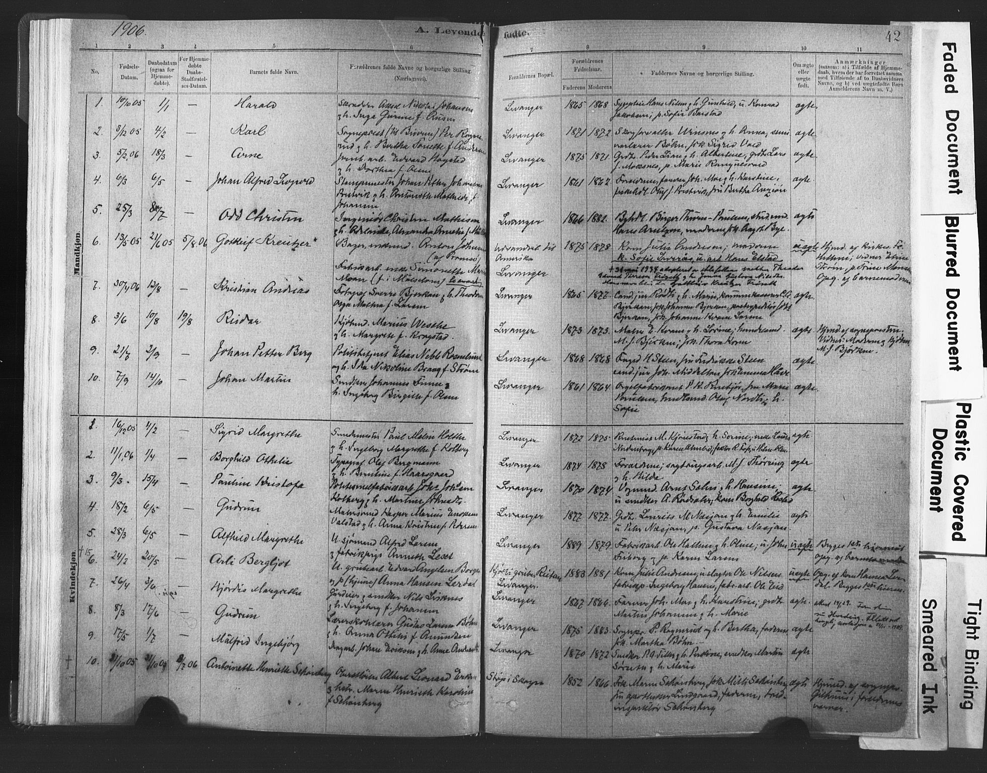 Ministerialprotokoller, klokkerbøker og fødselsregistre - Nord-Trøndelag, SAT/A-1458/720/L0189: Parish register (official) no. 720A05, 1880-1911, p. 42