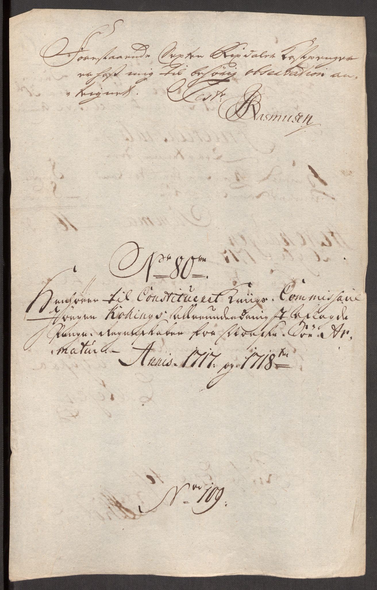 Kommanderende general (KG I) med Det norske krigsdirektorium, AV/RA-EA-5419/E/Eb/L0001: Ruller over noen kompanier som tjenestegjorde på flåten, 1712-1721, p. 506