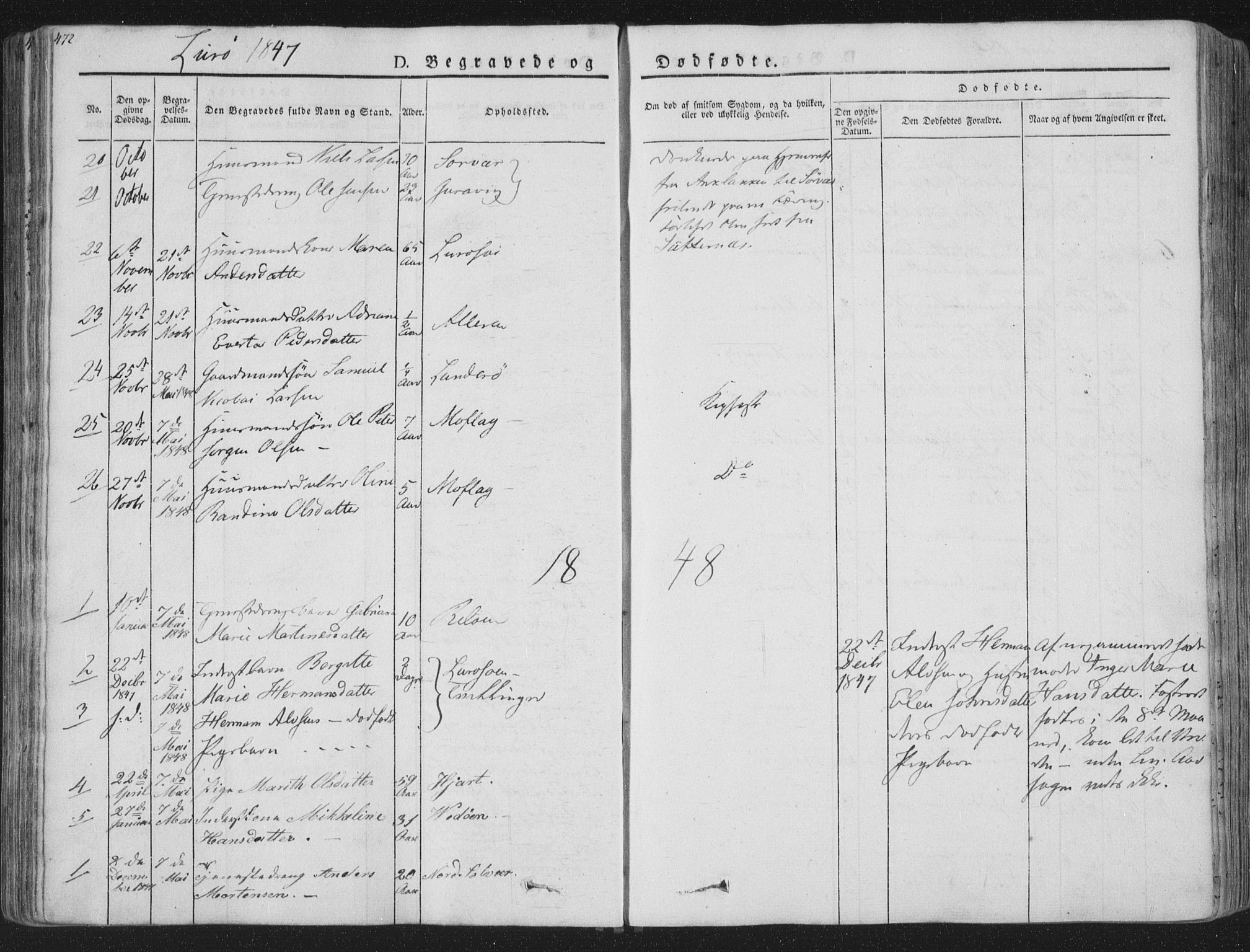 Ministerialprotokoller, klokkerbøker og fødselsregistre - Nordland, SAT/A-1459/839/L0566: Parish register (official) no. 839A03, 1825-1862, p. 472
