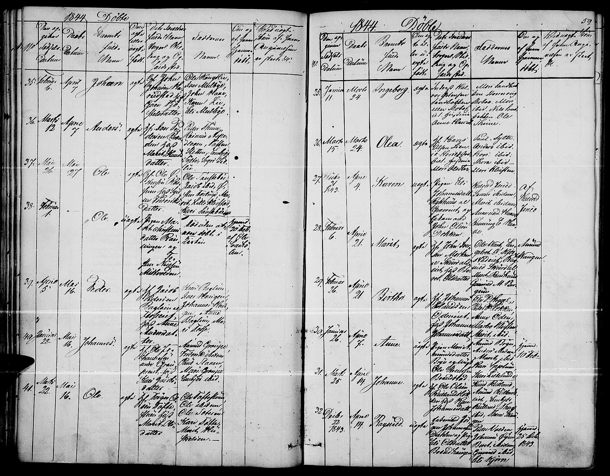 Fron prestekontor, AV/SAH-PREST-078/H/Ha/Haa/L0004: Parish register (official) no. 4, 1839-1848, p. 59