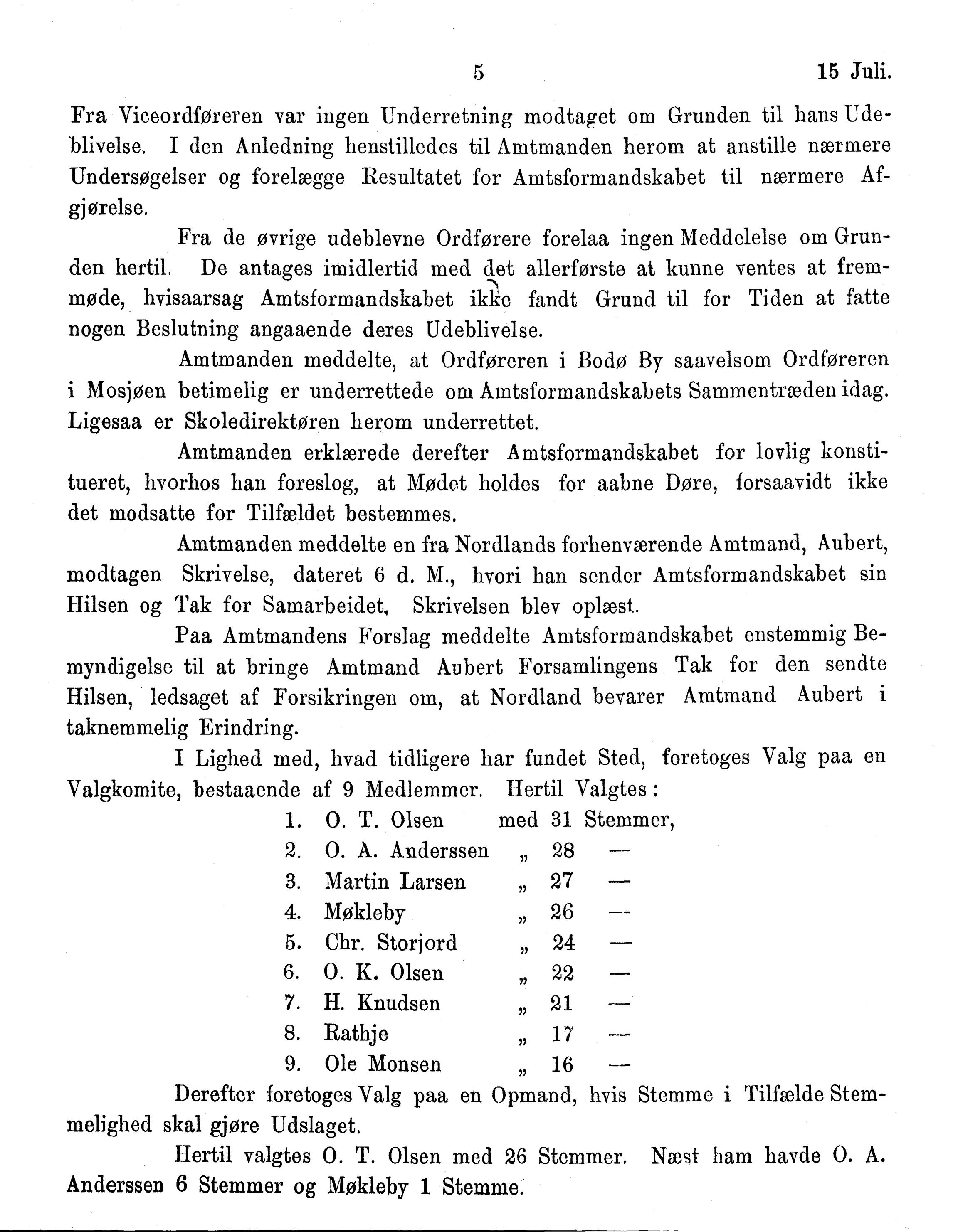 Nordland Fylkeskommune. Fylkestinget, AIN/NFK-17/176/A/Ac/L0015: Fylkestingsforhandlinger 1886-1890, 1886-1890