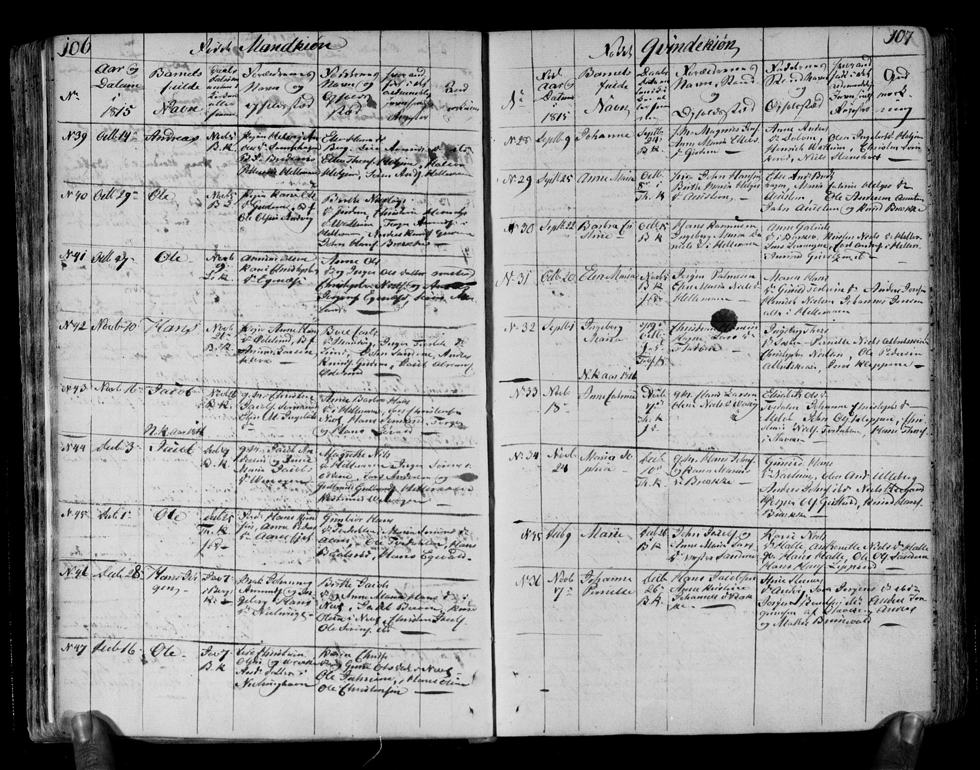 Brunlanes kirkebøker, AV/SAKO-A-342/F/Fa/L0002: Parish register (official) no. I 2, 1802-1834, p. 106-107