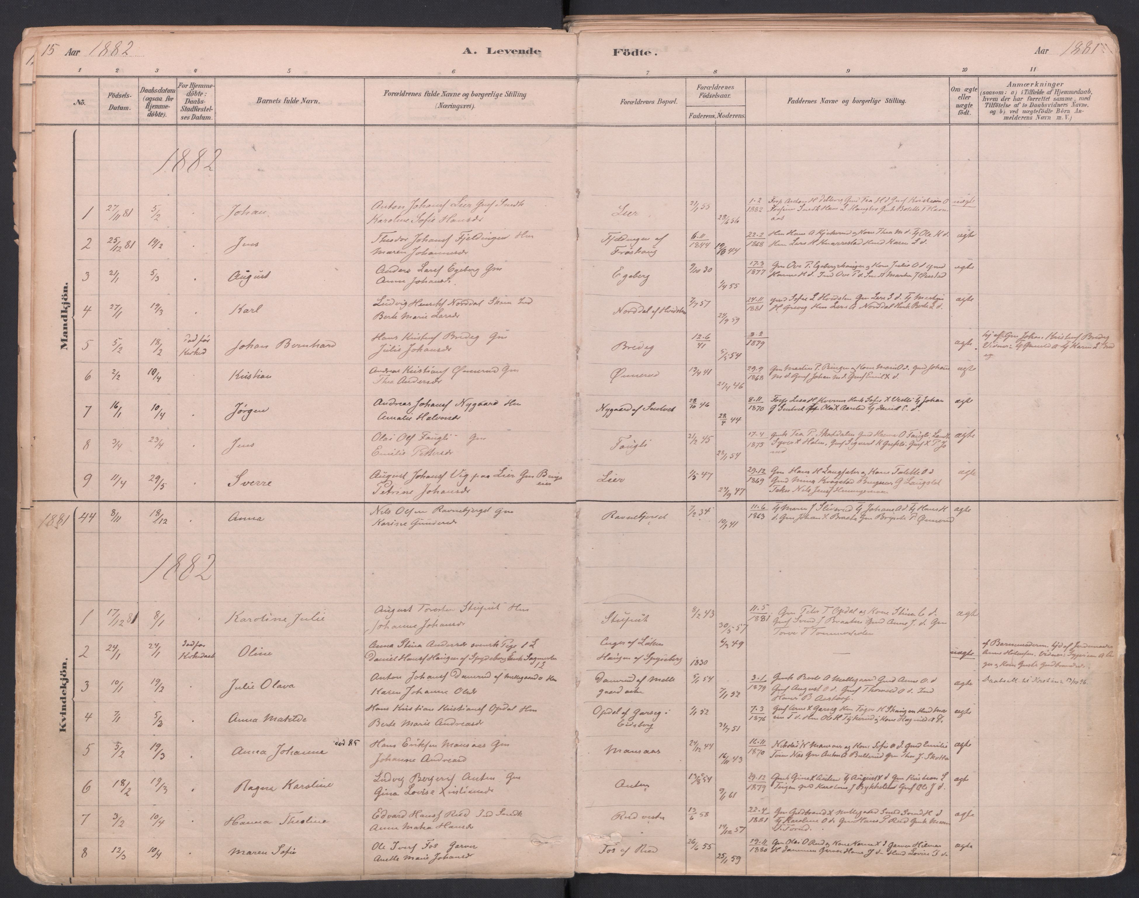 Trøgstad prestekontor Kirkebøker, SAO/A-10925/F/Fa/L0010: Parish register (official) no. I 10, 1878-1898, p. 15