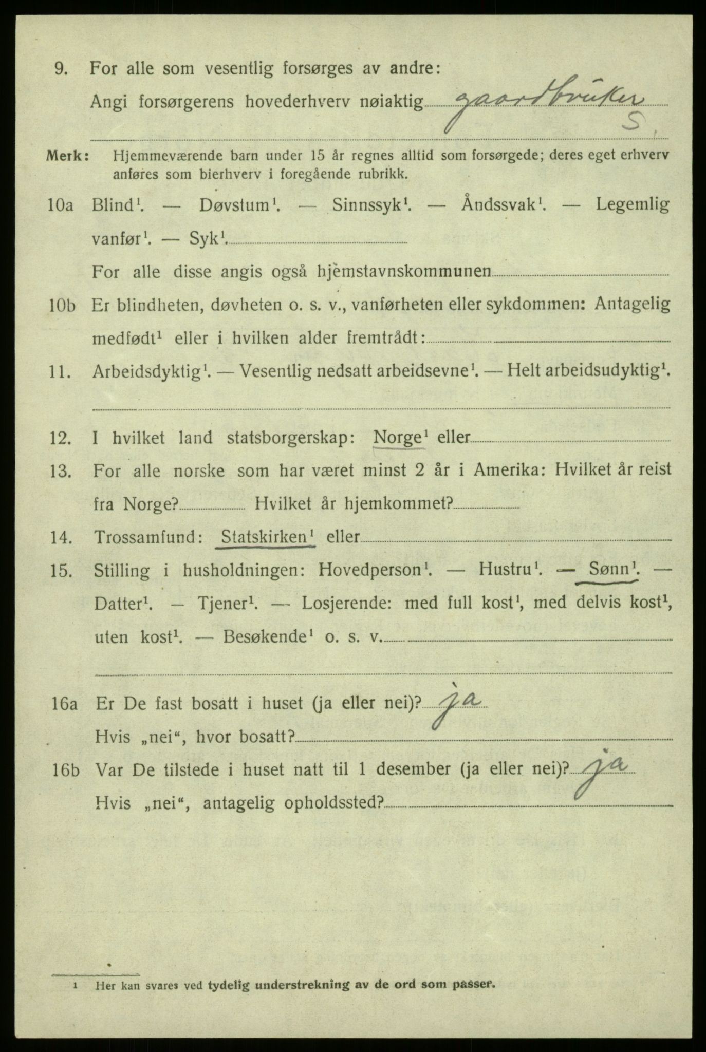 SAB, 1920 census for Manger, 1920, p. 4722