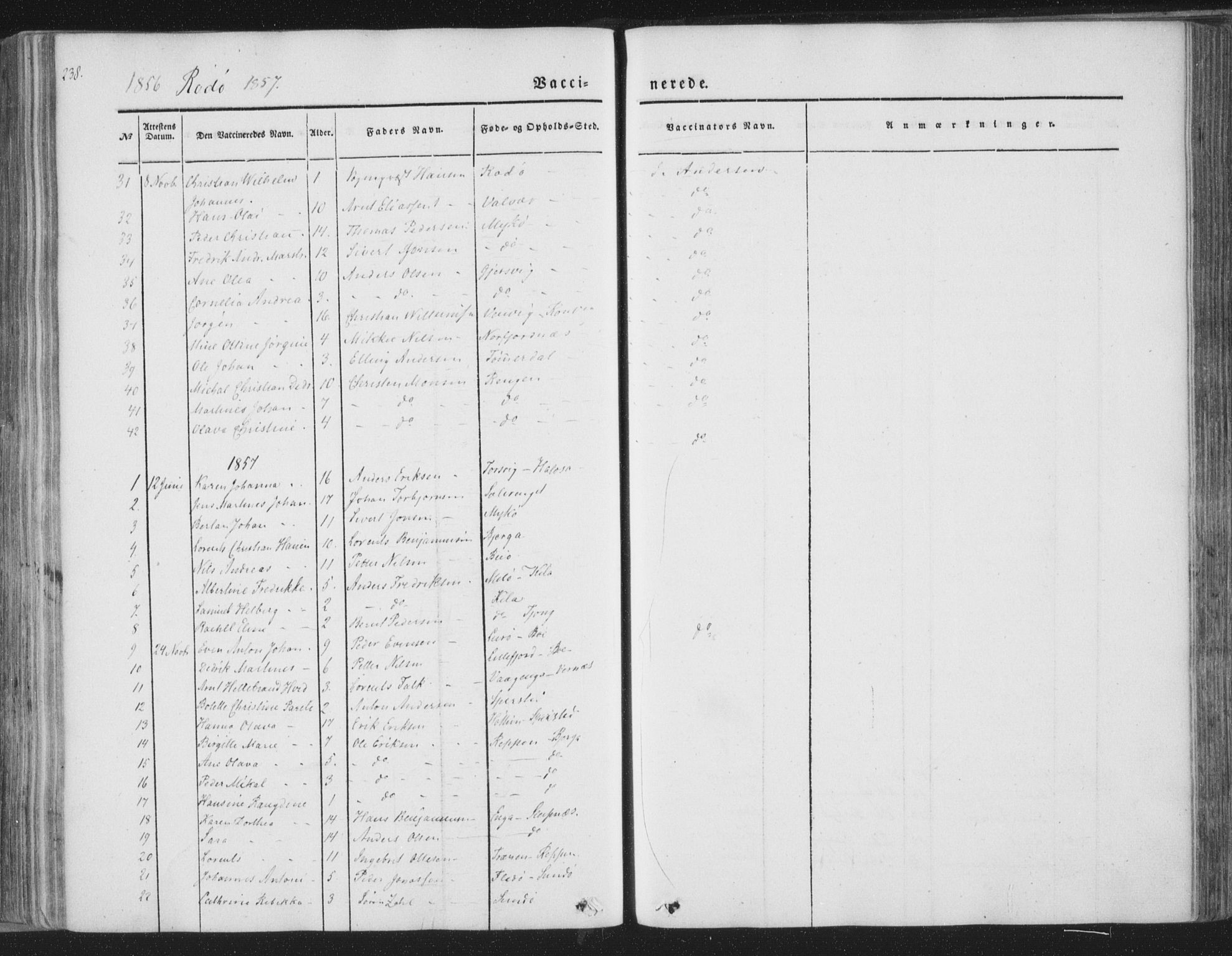 Ministerialprotokoller, klokkerbøker og fødselsregistre - Nordland, AV/SAT-A-1459/841/L0604: Parish register (official) no. 841A09 /1, 1845-1862, p. 238