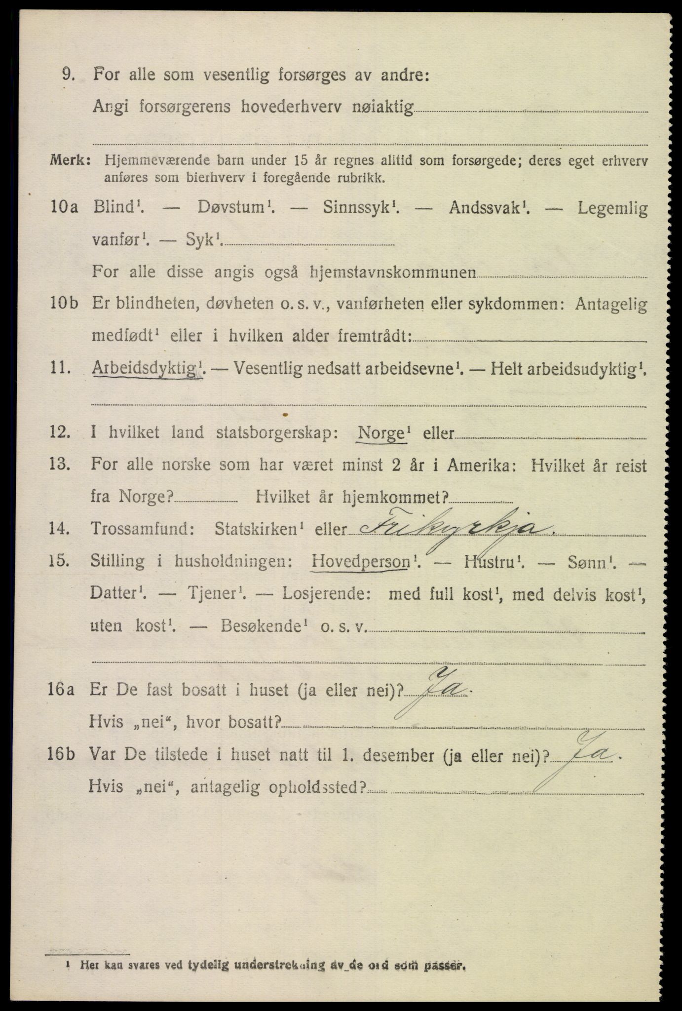 SAK, 1920 census for Vennesla, 1920, p. 2349