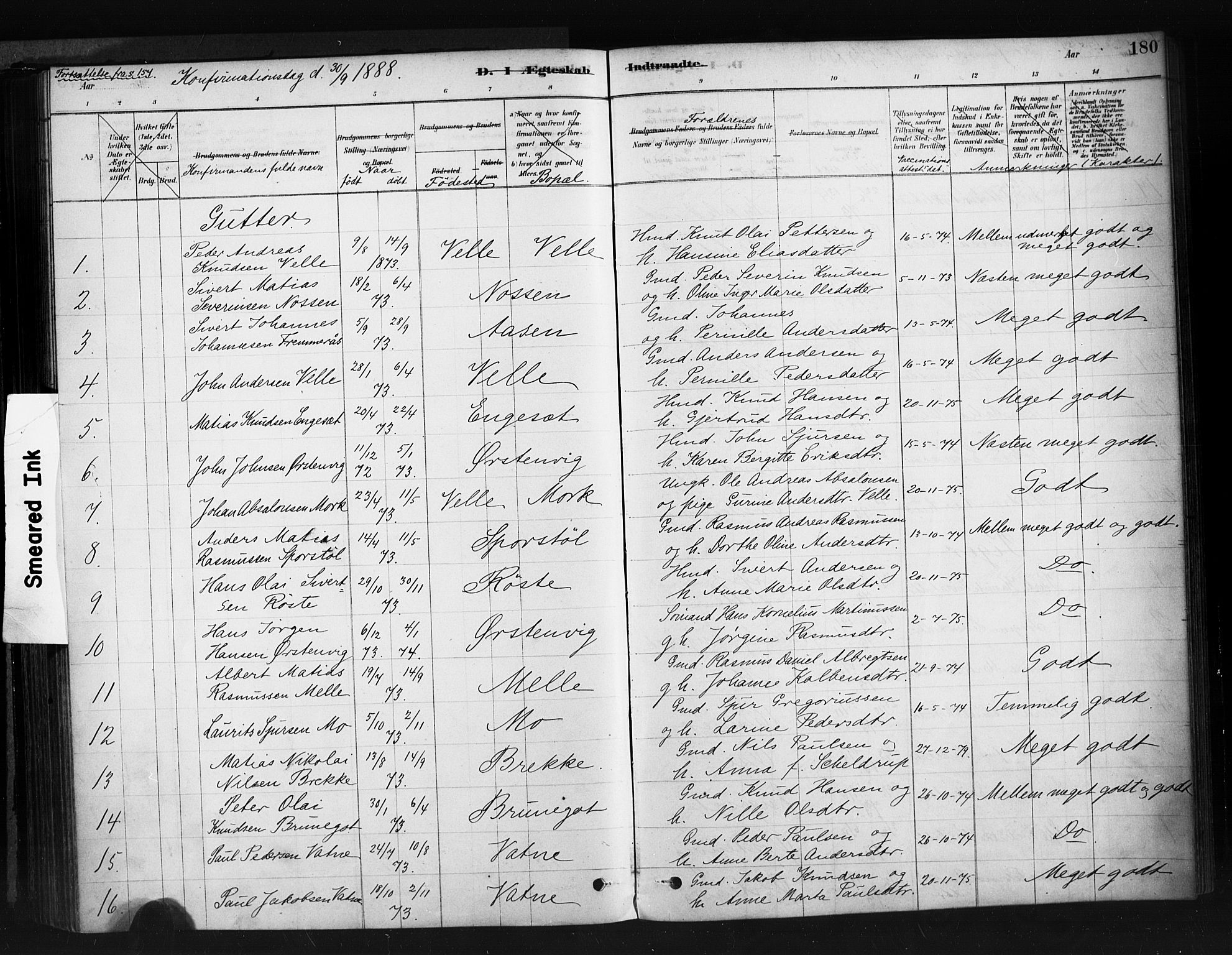 Ministerialprotokoller, klokkerbøker og fødselsregistre - Møre og Romsdal, SAT/A-1454/513/L0176: Parish register (official) no. 513A03, 1877-1889, p. 180