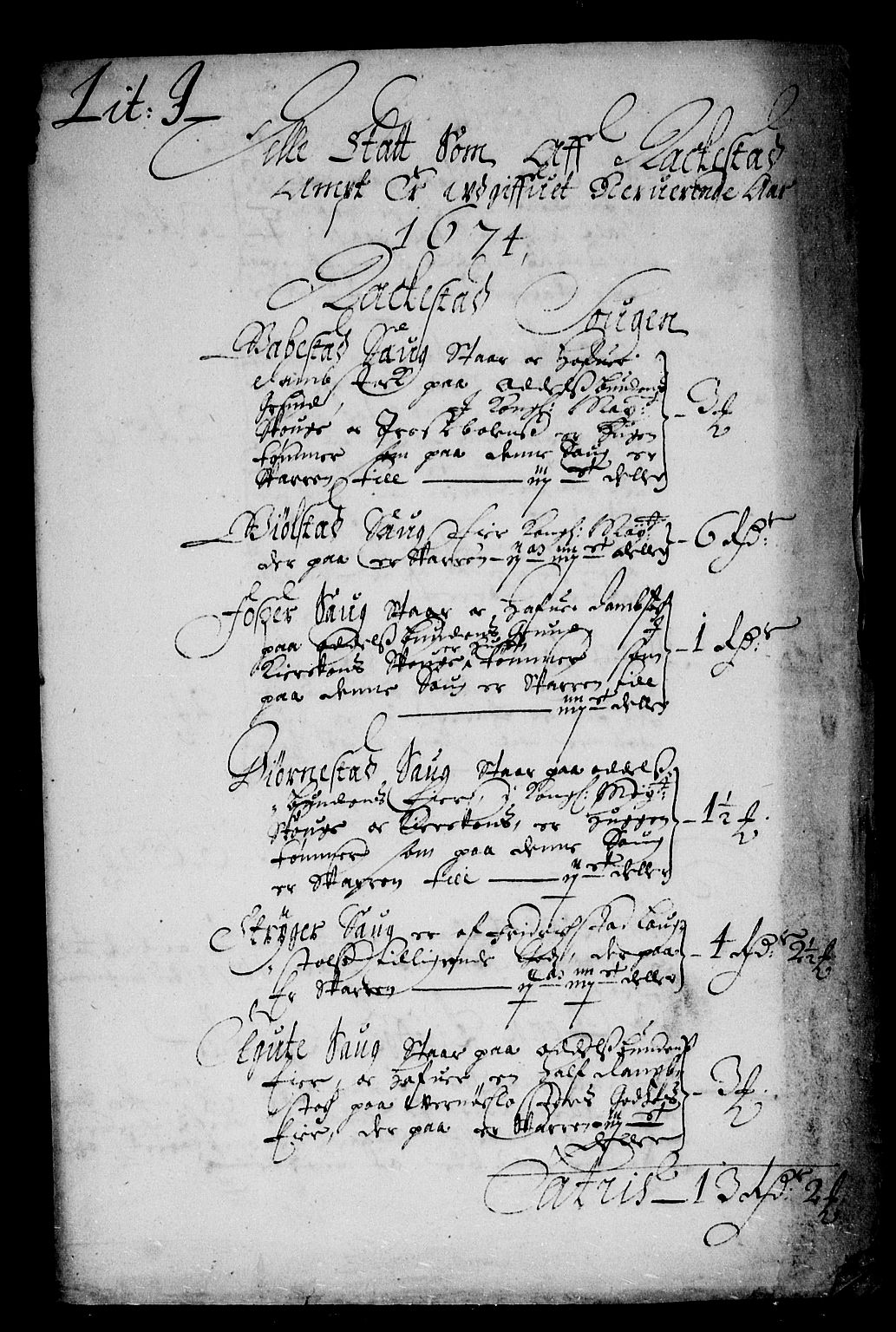 Rentekammeret inntil 1814, Reviderte regnskaper, Stiftamtstueregnskaper, Landkommissariatet på Akershus og Akershus stiftamt, AV/RA-EA-5869/R/Rb/L0094: Akershus stiftamt, 1673-1674