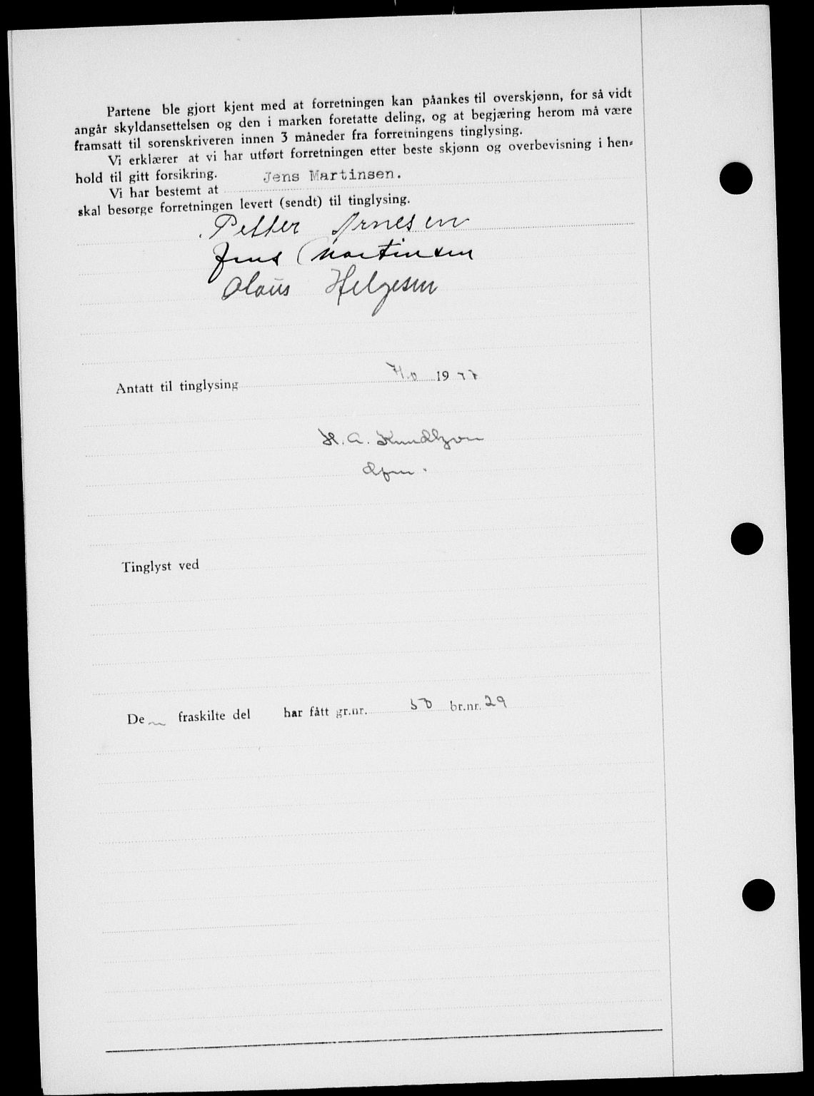 Onsøy sorenskriveri, SAO/A-10474/G/Ga/Gab/L0021: Mortgage book no. II A-21, 1947-1947, Diary no: : 2751/1947