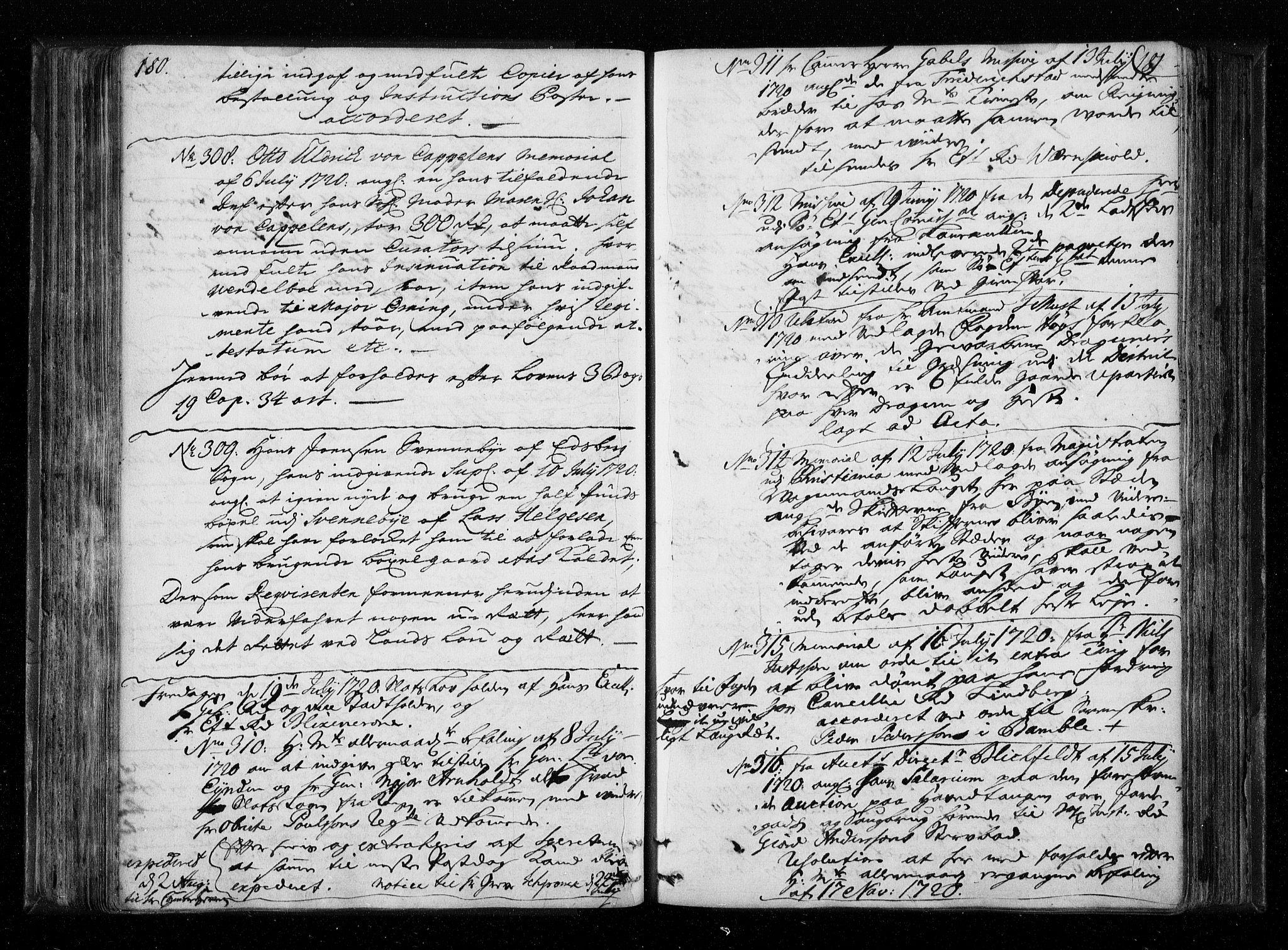 Stattholderembetet 1572-1771, AV/RA-EA-2870/Aa/L0010: Voteringsprotokoll (konseptprotokoll), 1719-1722, p. 180-181