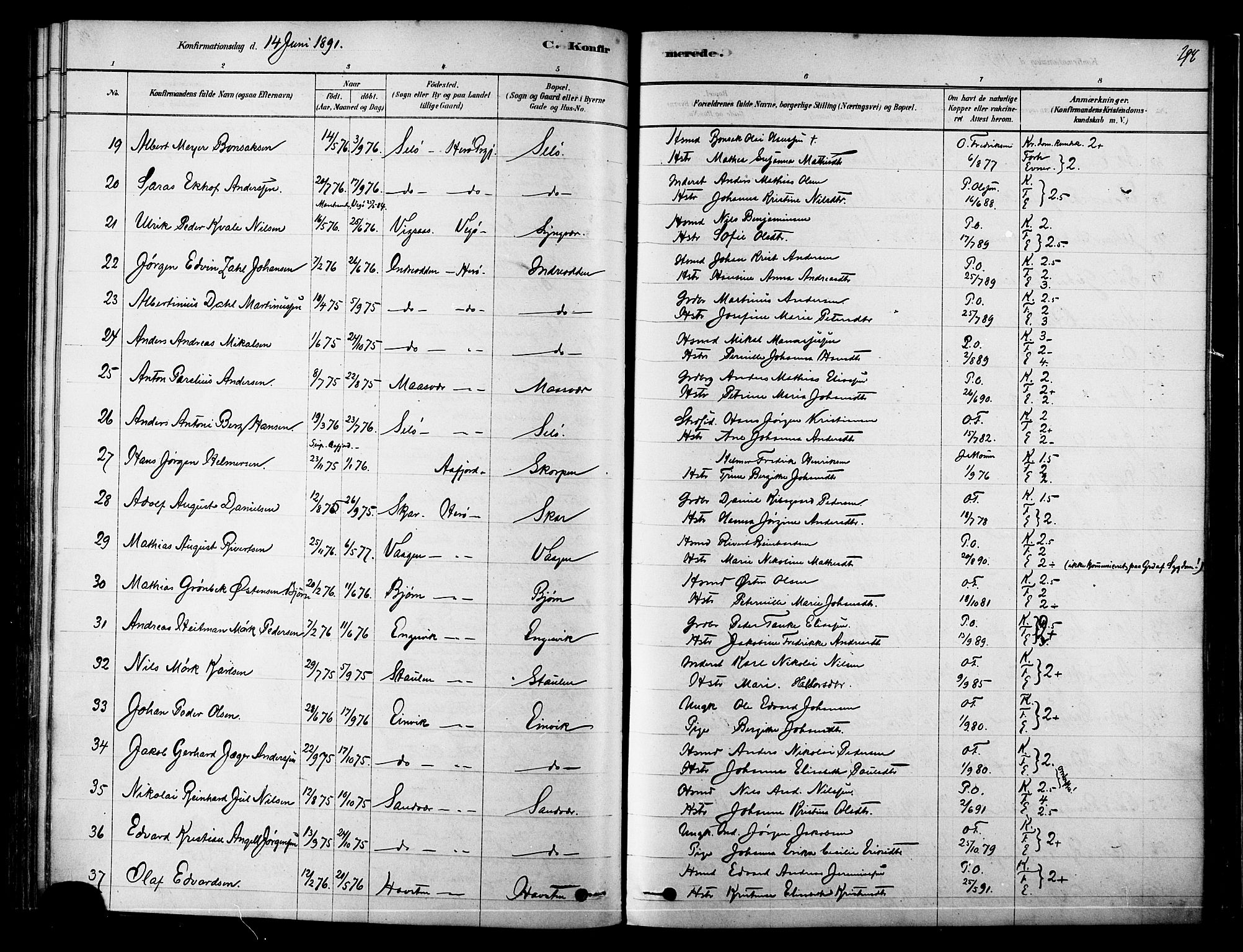 Ministerialprotokoller, klokkerbøker og fødselsregistre - Nordland, AV/SAT-A-1459/834/L0507: Parish register (official) no. 834A05, 1878-1892, p. 294