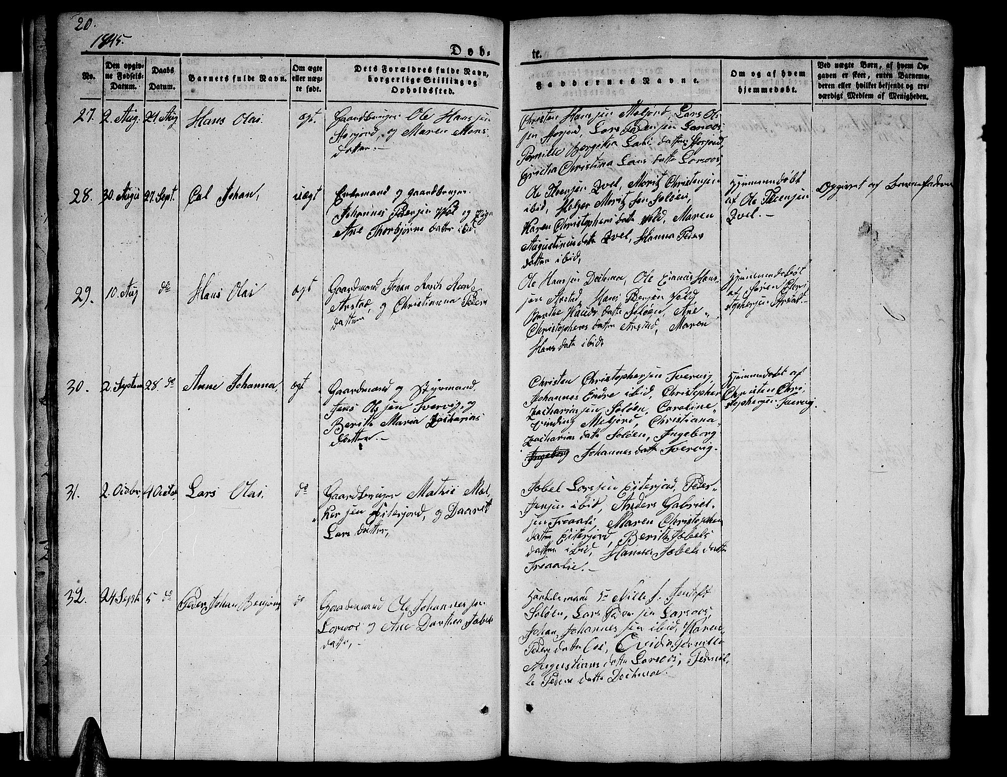 Ministerialprotokoller, klokkerbøker og fødselsregistre - Nordland, AV/SAT-A-1459/846/L0652: Parish register (copy) no. 846C02, 1841-1871, p. 20