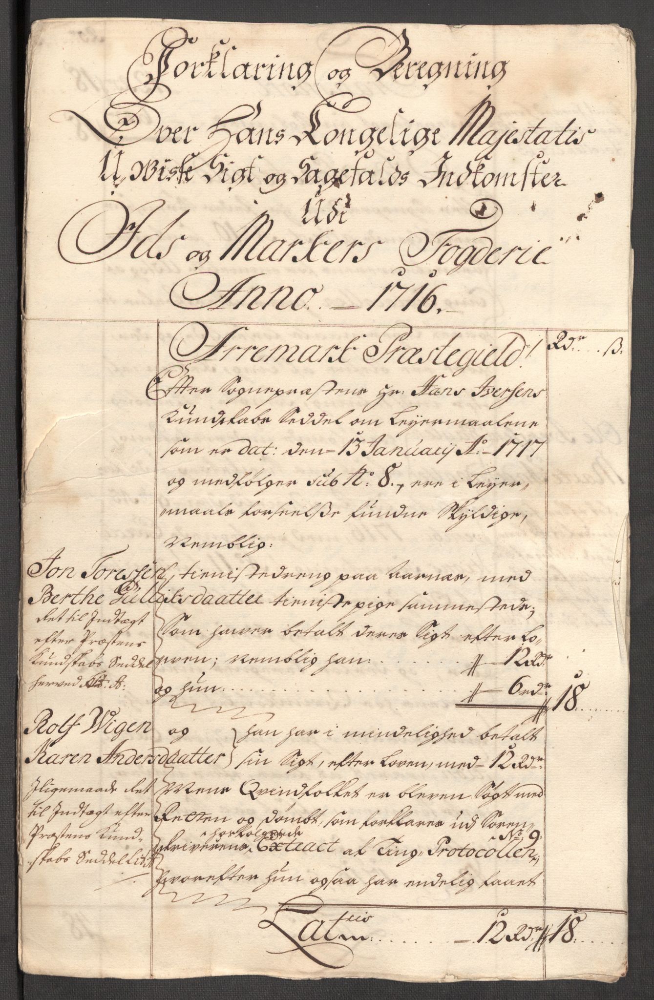 Rentekammeret inntil 1814, Reviderte regnskaper, Fogderegnskap, AV/RA-EA-4092/R01/L0023: Fogderegnskap Idd og Marker, 1715-1716, p. 301