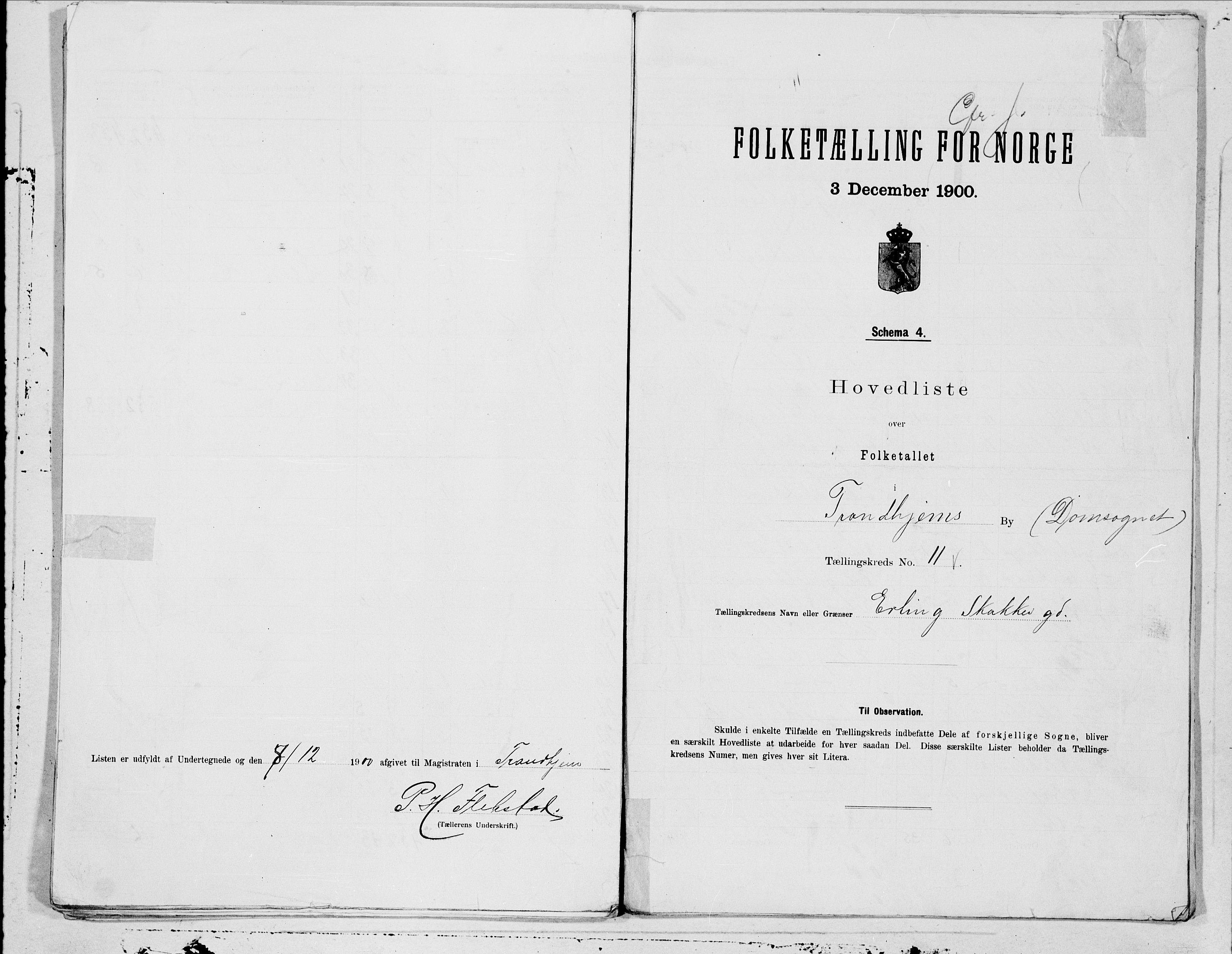 SAT, 1900 census for Trondheim, 1900, p. 21