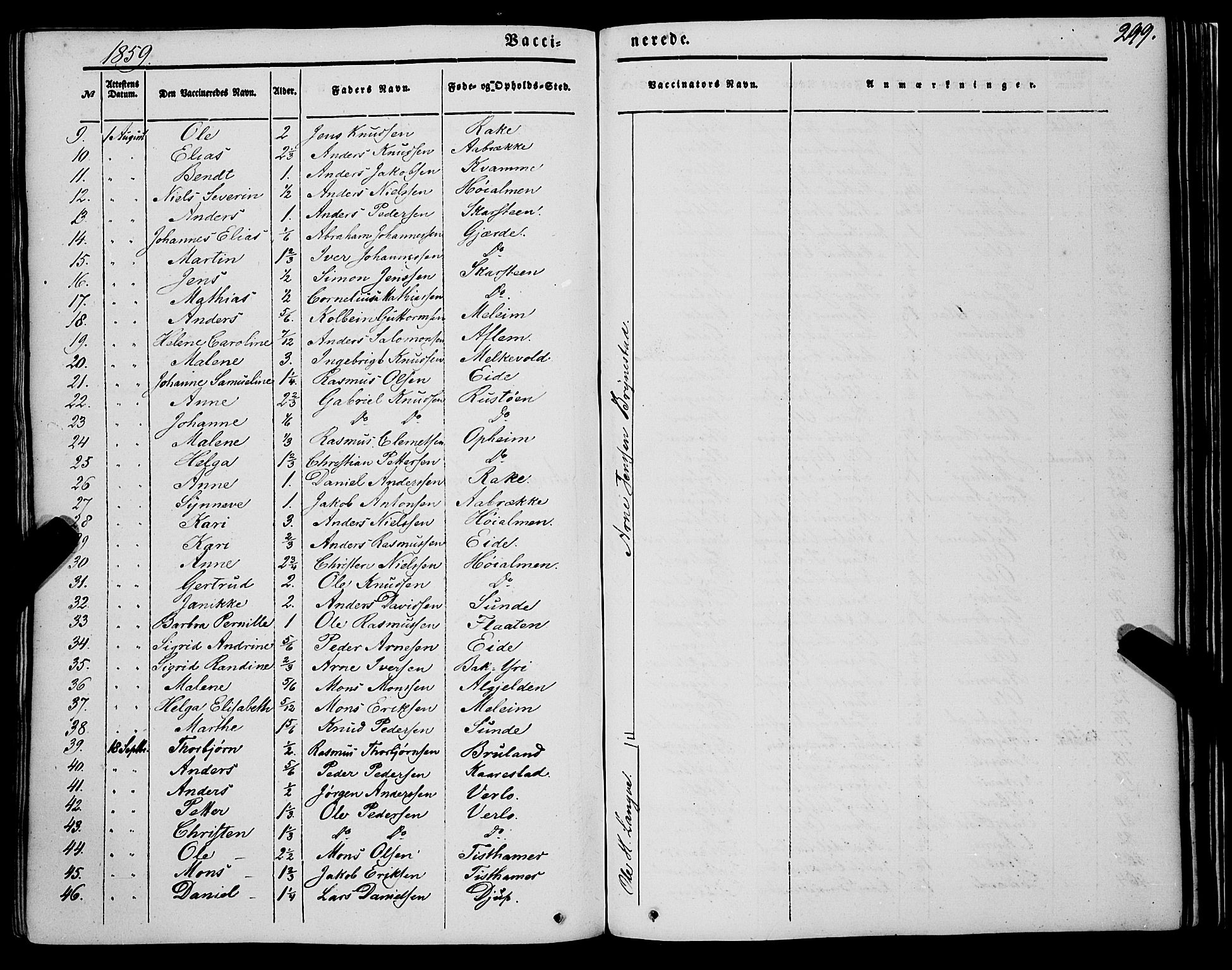Innvik sokneprestembete, SAB/A-80501: Parish register (official) no. A 5, 1847-1865, p. 299