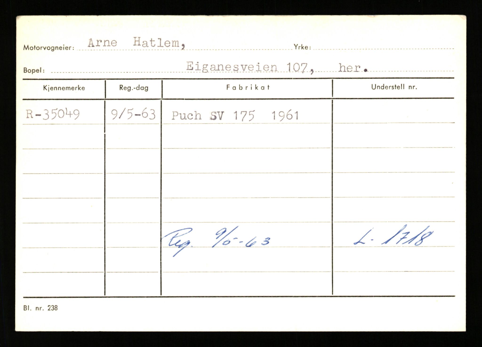 Stavanger trafikkstasjon, AV/SAST-A-101942/0/G/L0006: Registreringsnummer: 34250 - 49007, 1930-1971, p. 235