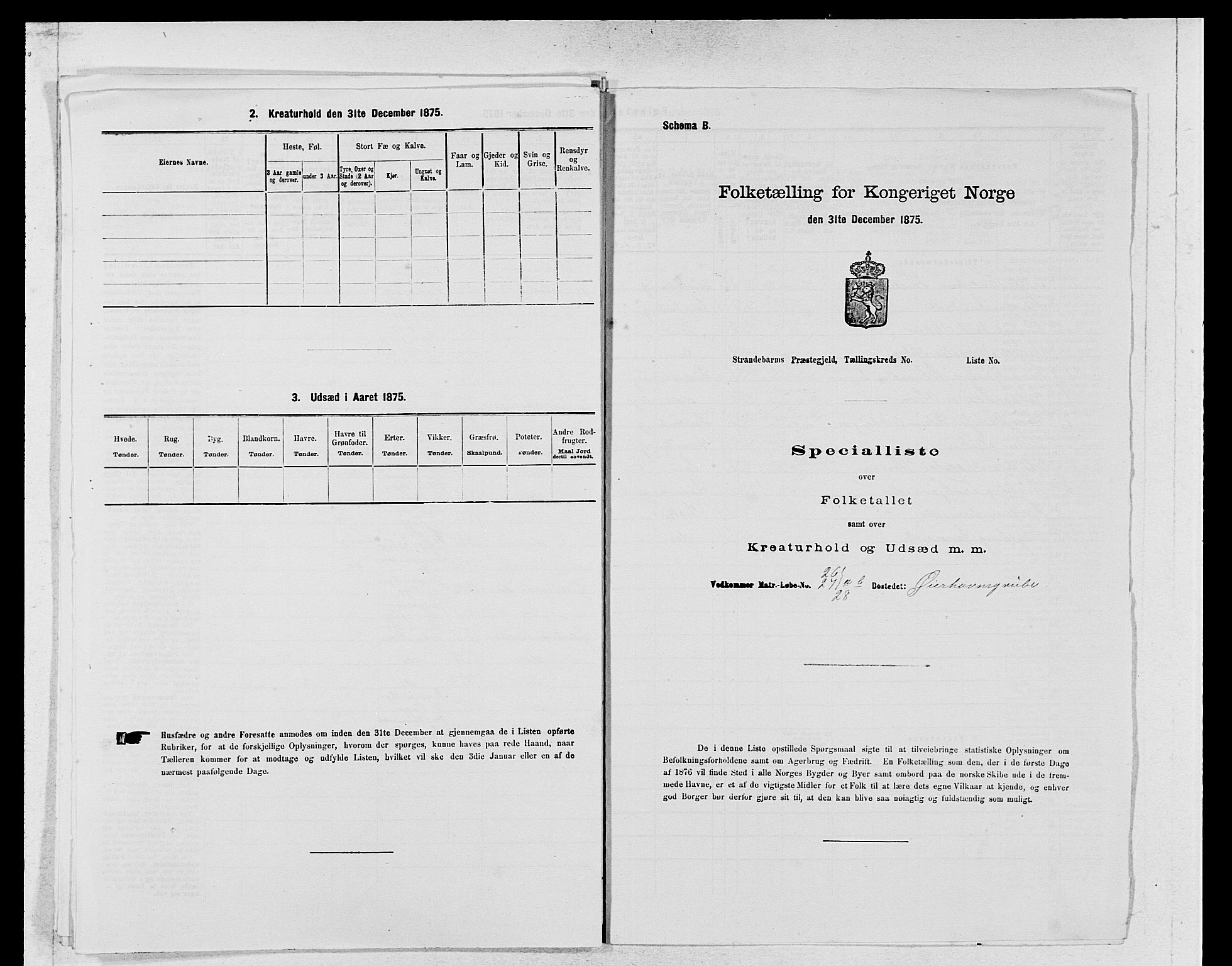 SAB, 1875 census for 1226P Strandebarm, 1875, p. 448