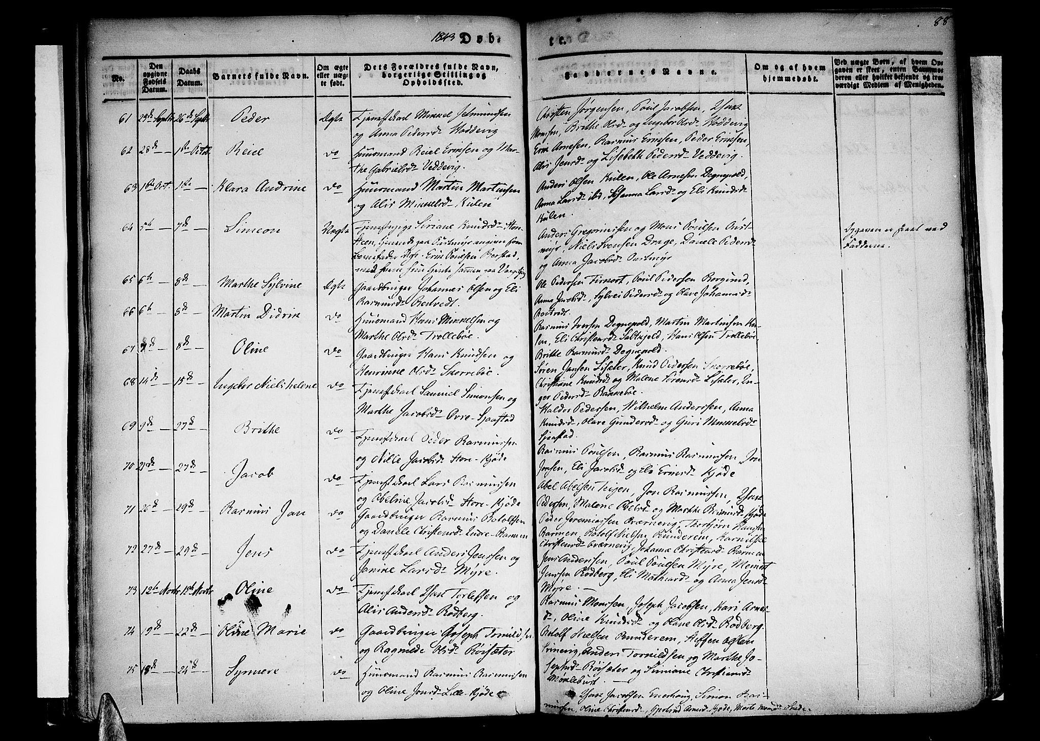 Selje sokneprestembete, AV/SAB-A-99938/H/Ha/Haa/Haaa: Parish register (official) no. A 9, 1829-1844, p. 88