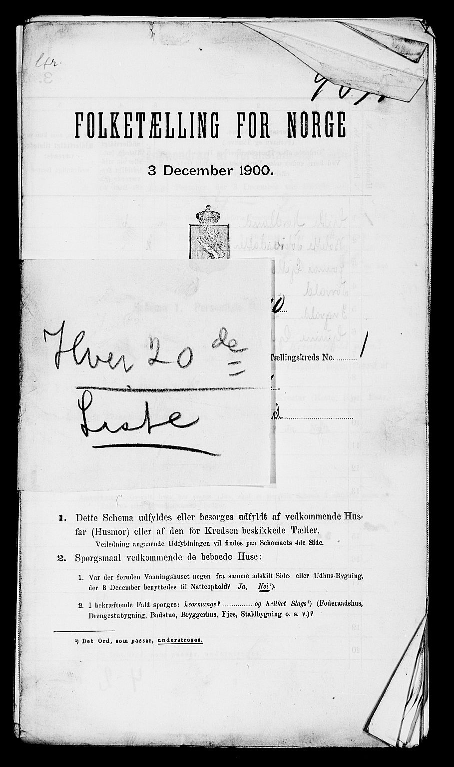 SAST, 1900 census for Høle, 1900, p. 24