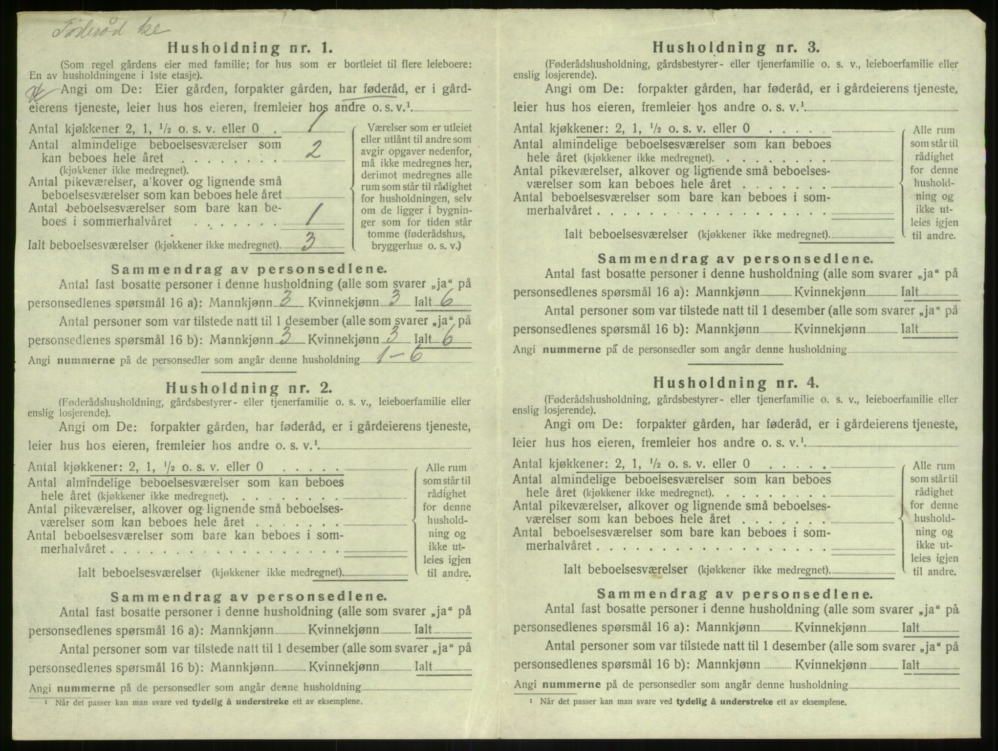 SAB, 1920 census for Herdla, 1920, p. 1284