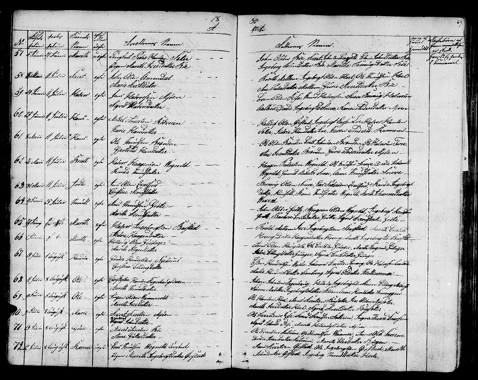 Ministerialprotokoller, klokkerbøker og fødselsregistre - Sør-Trøndelag, SAT/A-1456/678/L0897: Parish register (official) no. 678A06-07, 1821-1847, p. 69