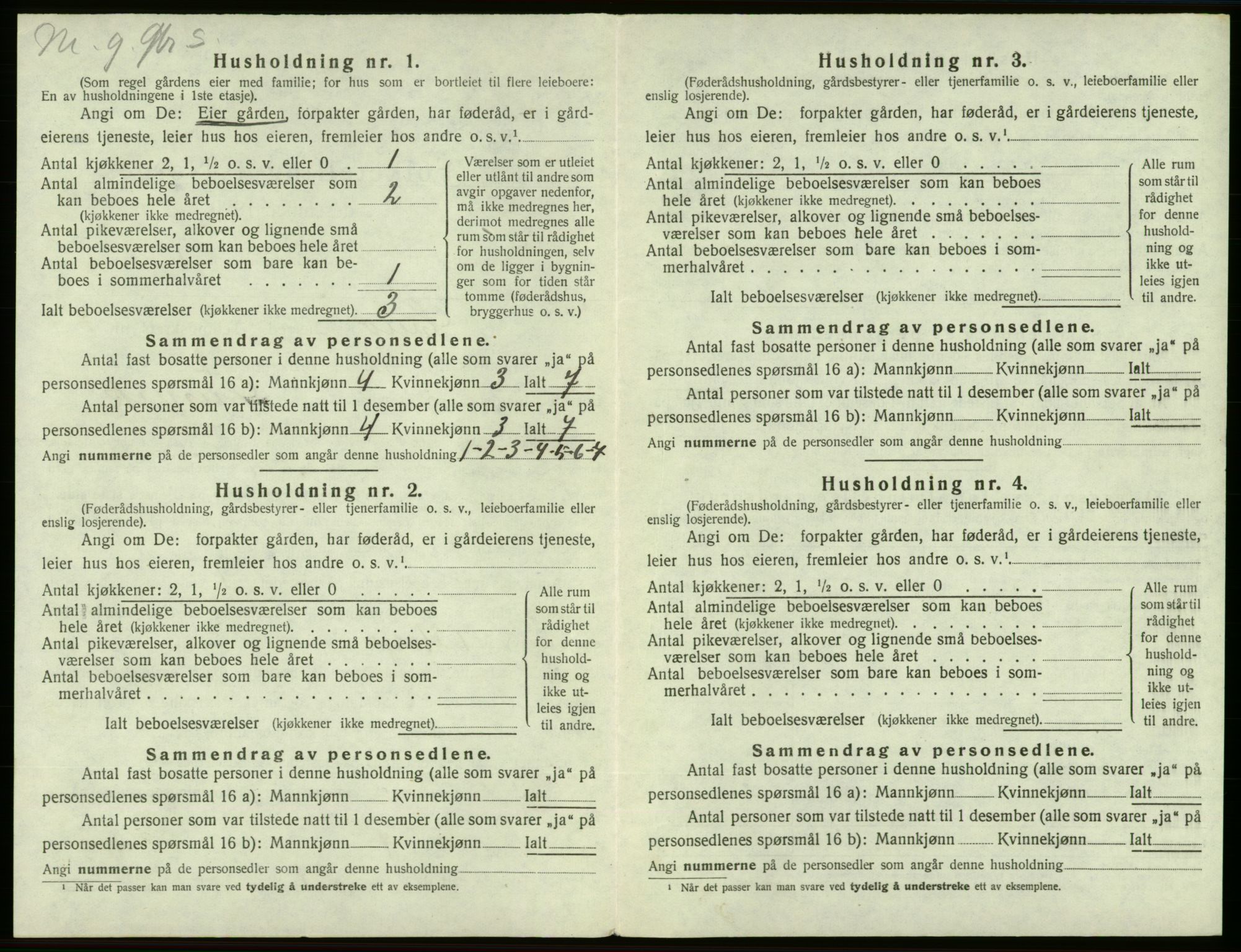 SAB, 1920 census for Sveio, 1920, p. 501