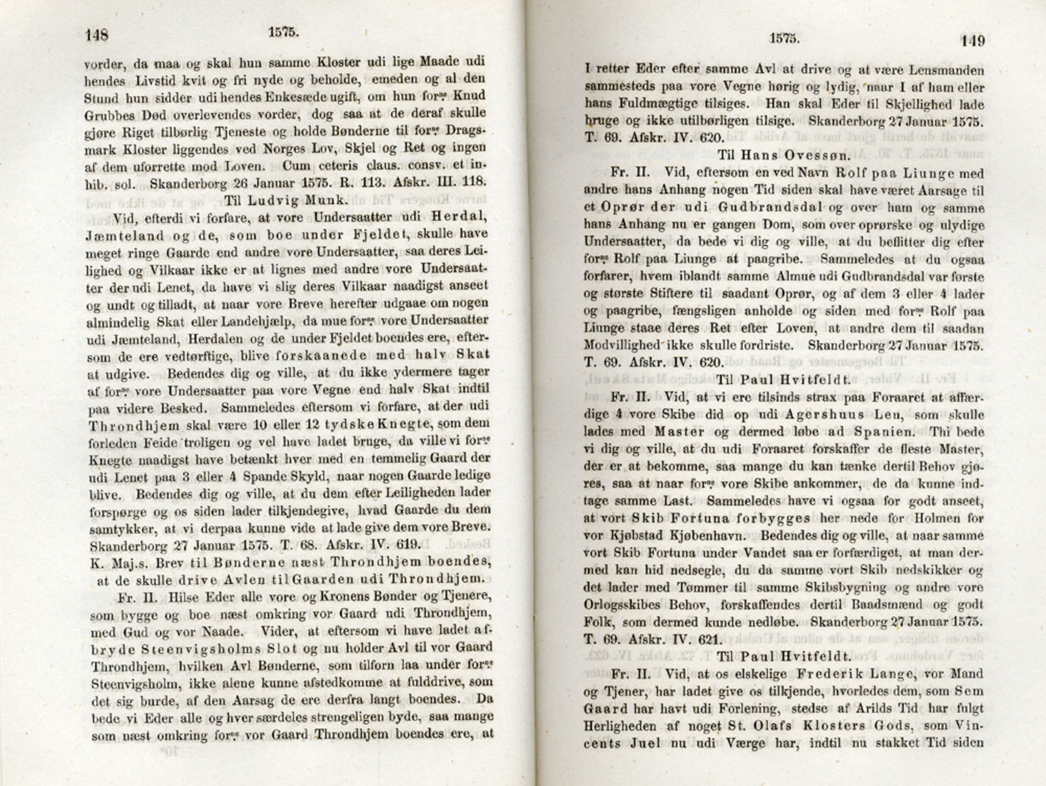 Publikasjoner utgitt av Det Norske Historiske Kildeskriftfond, PUBL/-/-/-: Norske Rigs-Registranter, bind 2, 1572-1588, p. 148-149