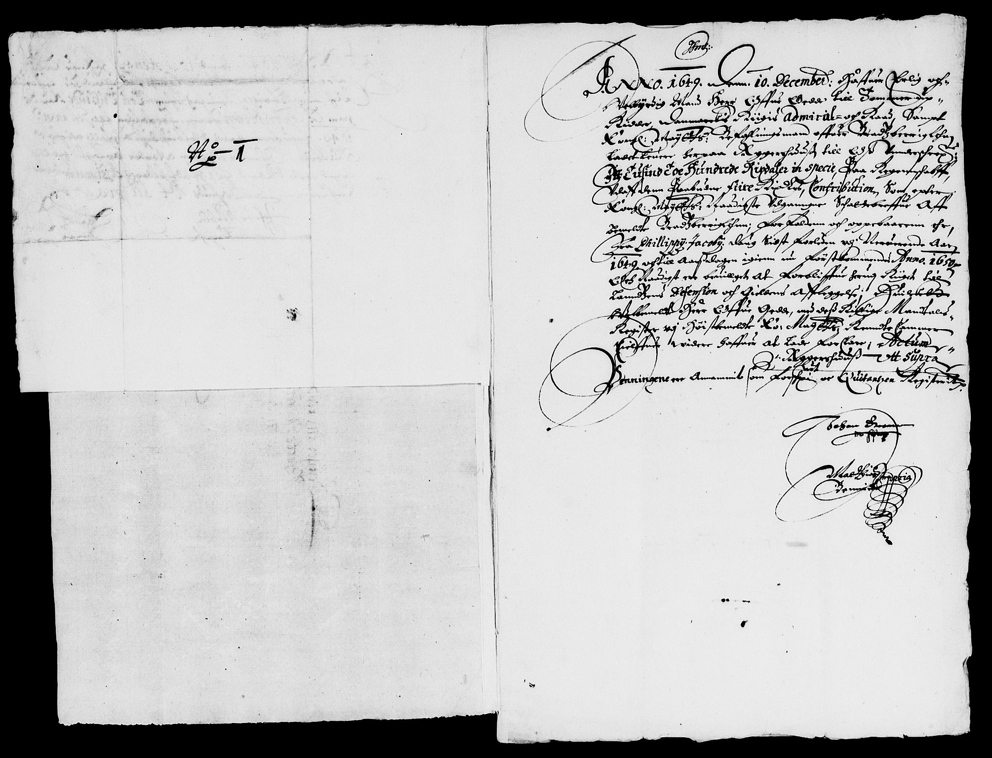 Rentekammeret inntil 1814, Reviderte regnskaper, Lensregnskaper, RA/EA-5023/R/Rb/Rbp/L0035: Bratsberg len, 1648-1650